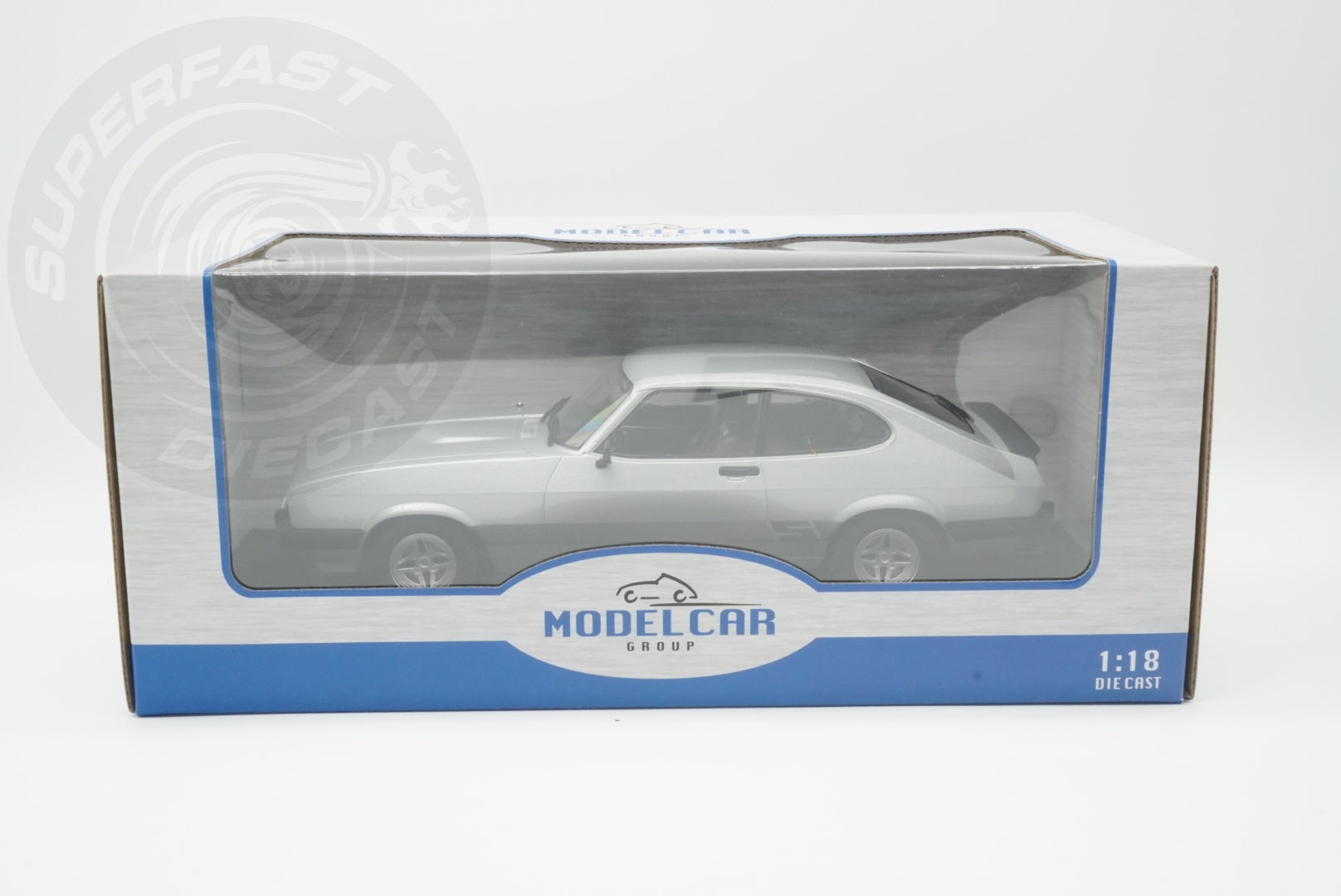 MCG 1:18 Scale Diecast - Ford Capri Mk III (LHD), Silver - MCG18398