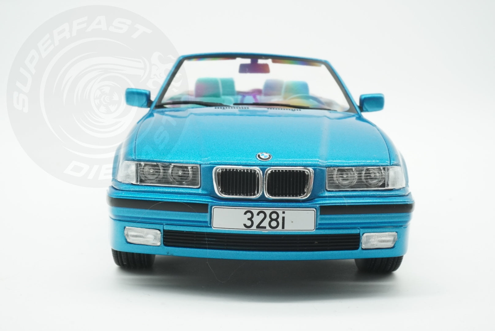 MCG 1:18 Diecast - 1996 BMW 328i (E36) Cabriolet, Turquoise - MCG18319