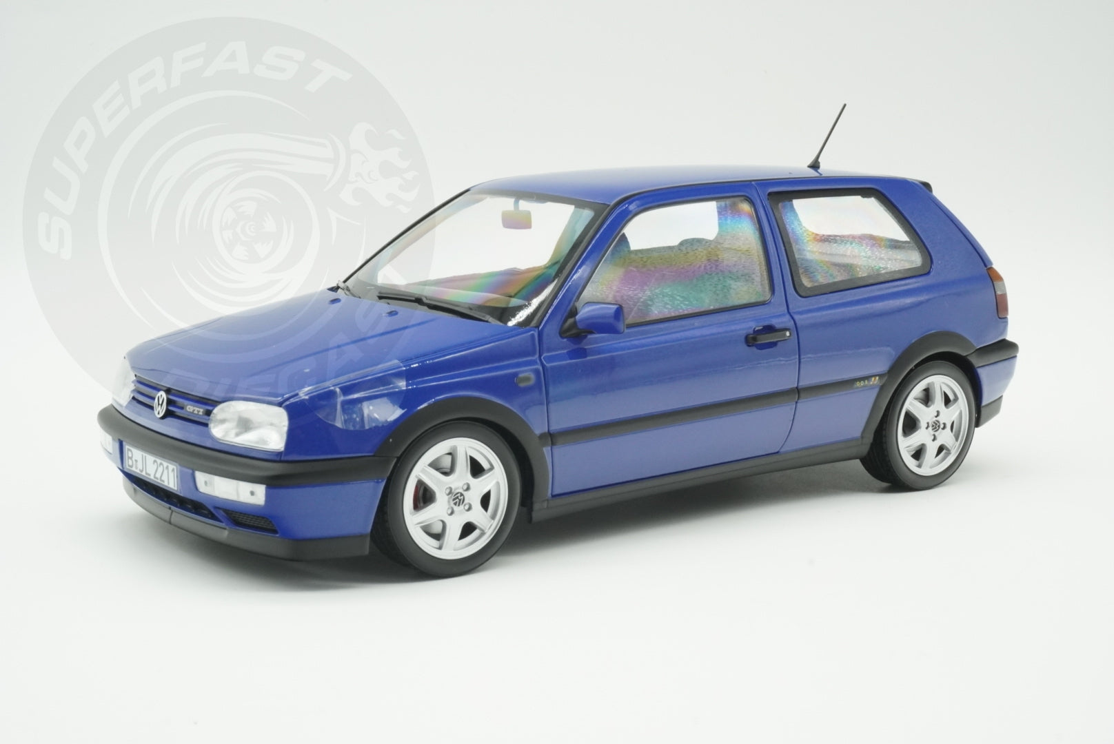 Norev 1:18 Scale Diecast - 1994 VW Volkswagen Golf Mk3 Colour Concept, Jazz Blue - 188506