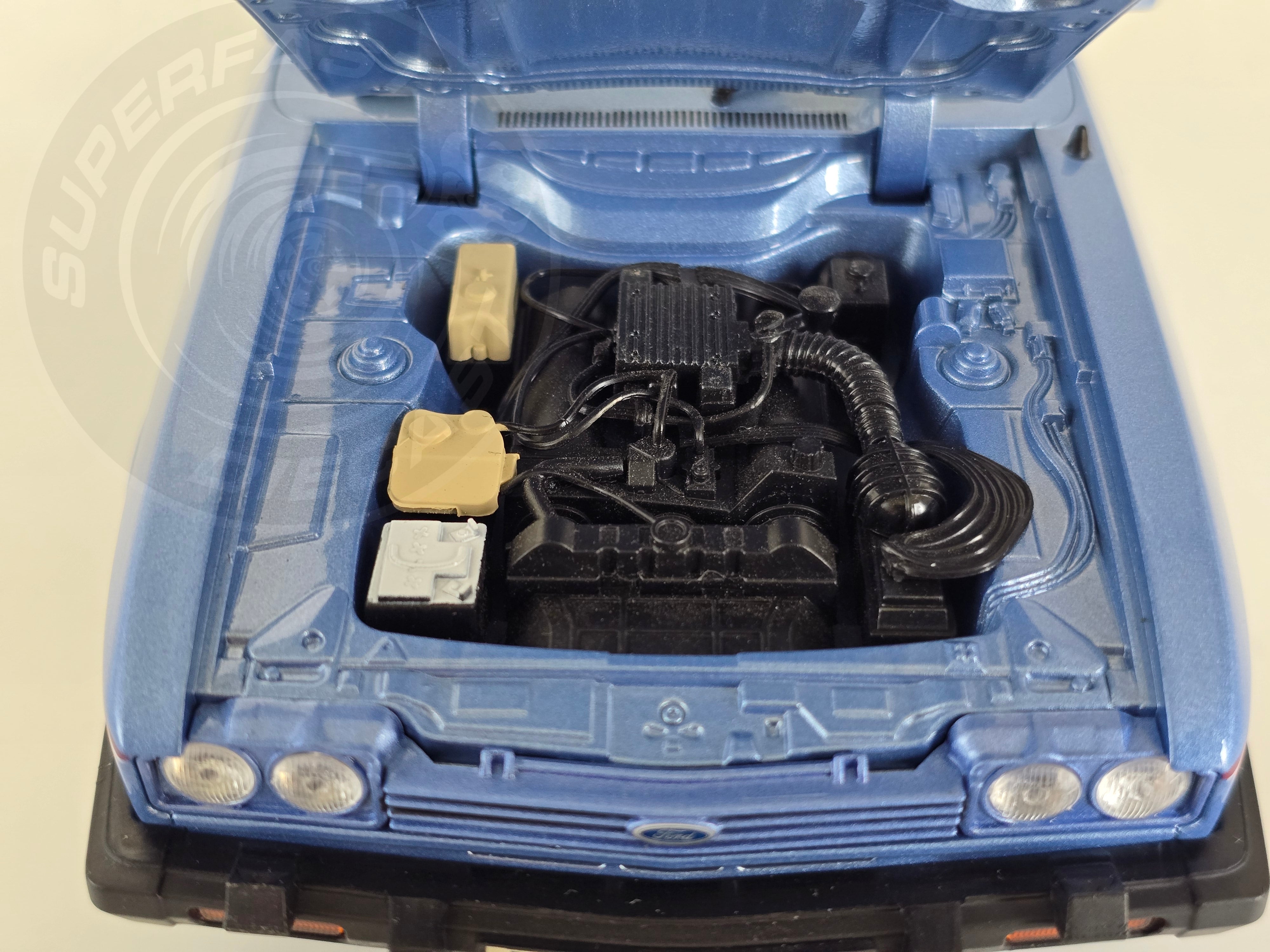 NoRev 1:18 Diecast Model Car, 1984 Ford Capri Mk3 2.8 Injection RHD, Paris Blue - 182764