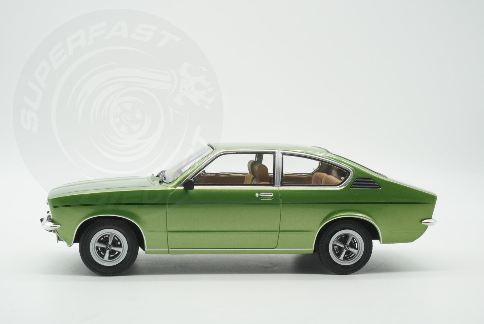 MCG 1:18 Scale Diecast Model Car - 1977 Opel Kadett C Coupe 1.2s, Gree