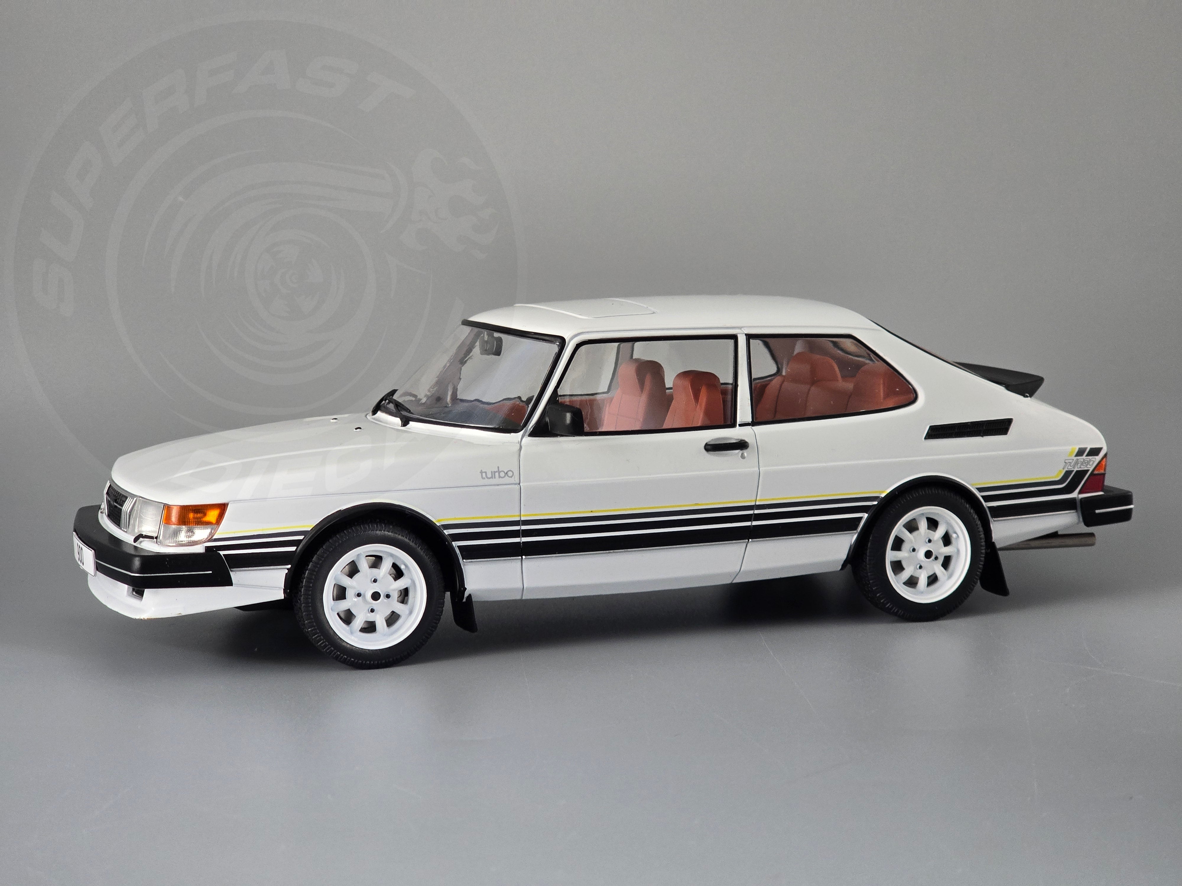 MCG 1:18 Scale Diecast - 1981 Saab 900 Turbo in White - MCG18339