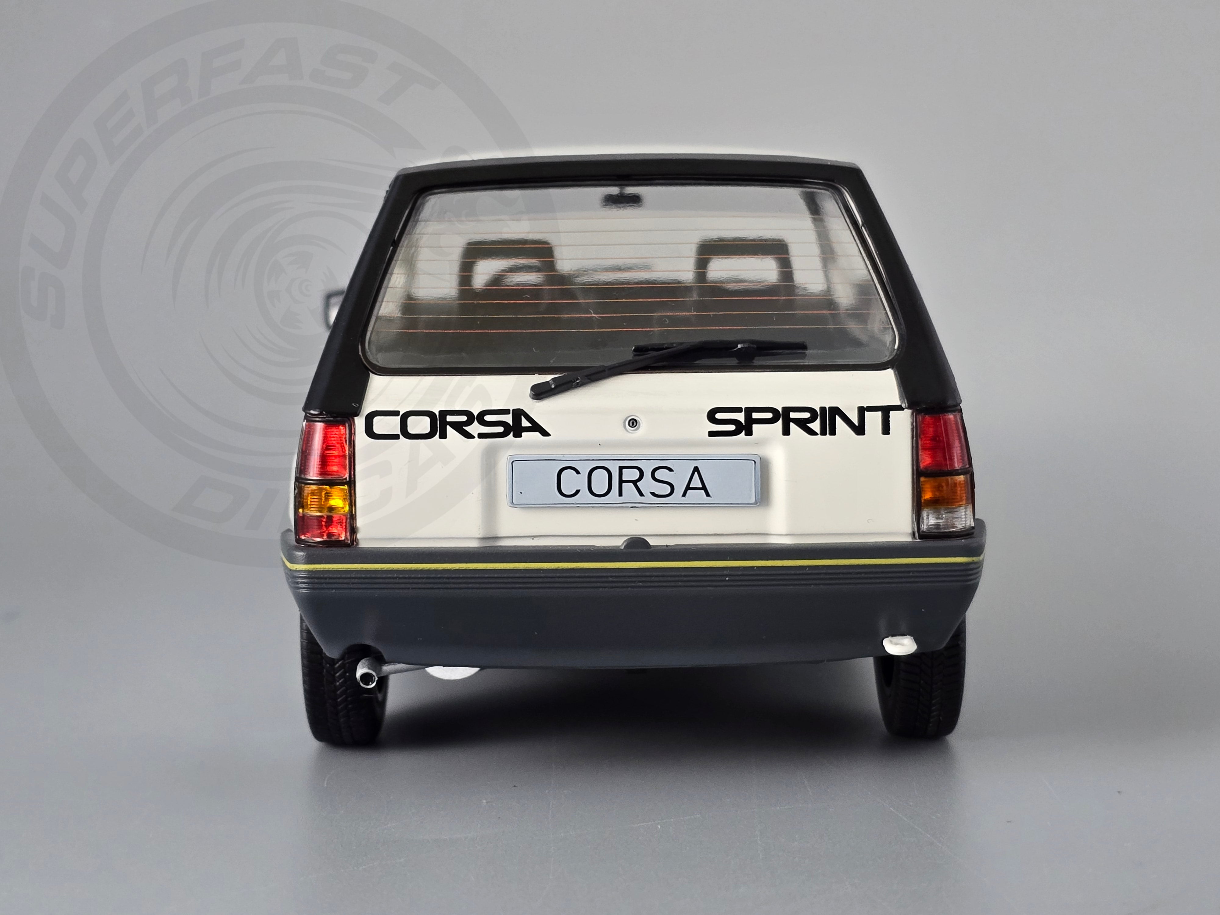 MCG 1:18 Scale Diecast - 1983 Opel Corsa A (Vauxhall Nova) Sprint, White - MCG18432
