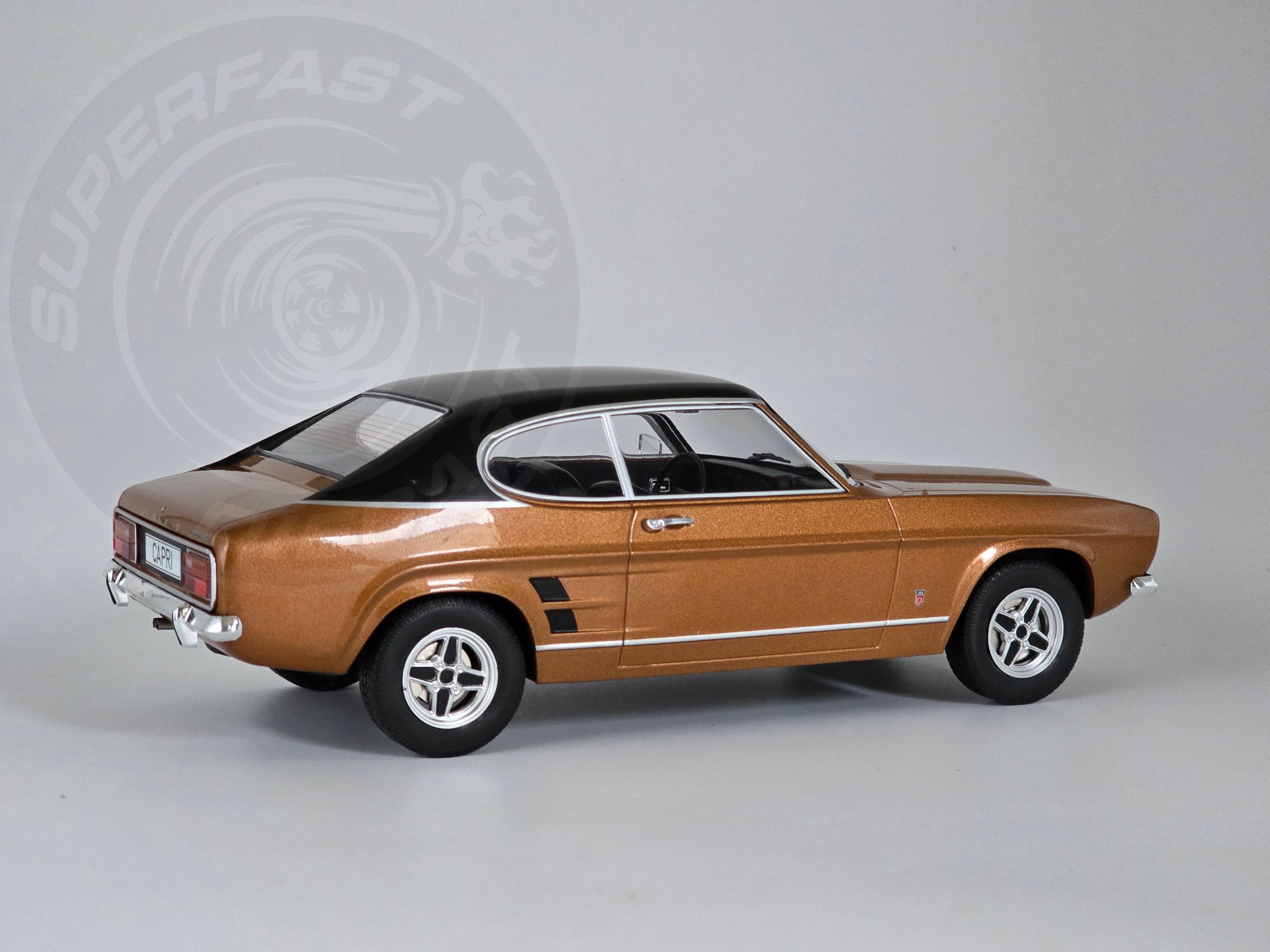 MCG 1:18 Scale Diecast 1970 Ford Capri MK1 GLX, Brown/Black - MCG18537
