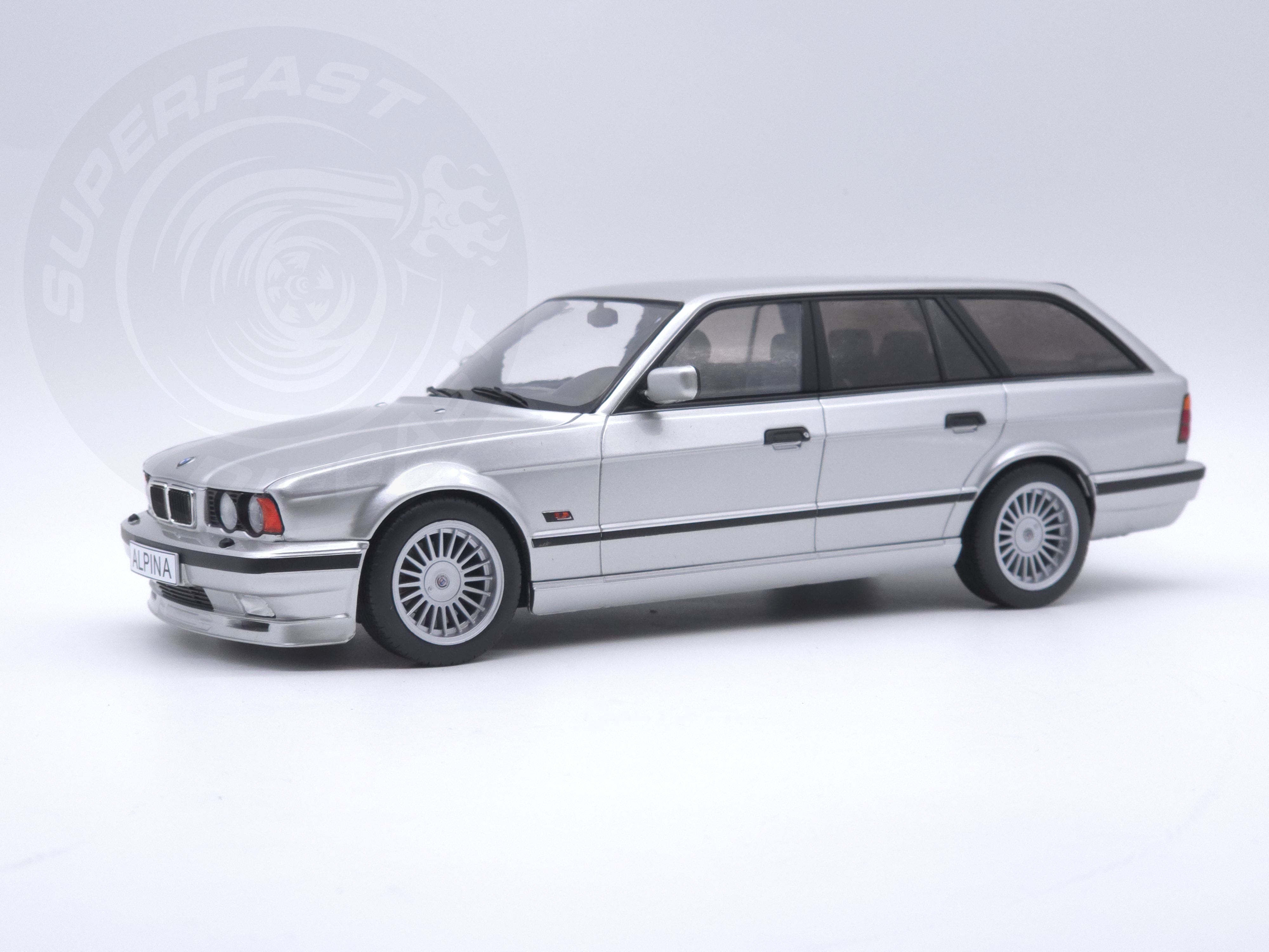 MCG 1:18 Scale Diecast Model Car - 1991 BMW Alpina B10 (E34) 4, 6 Touring, Silver - MCG18332