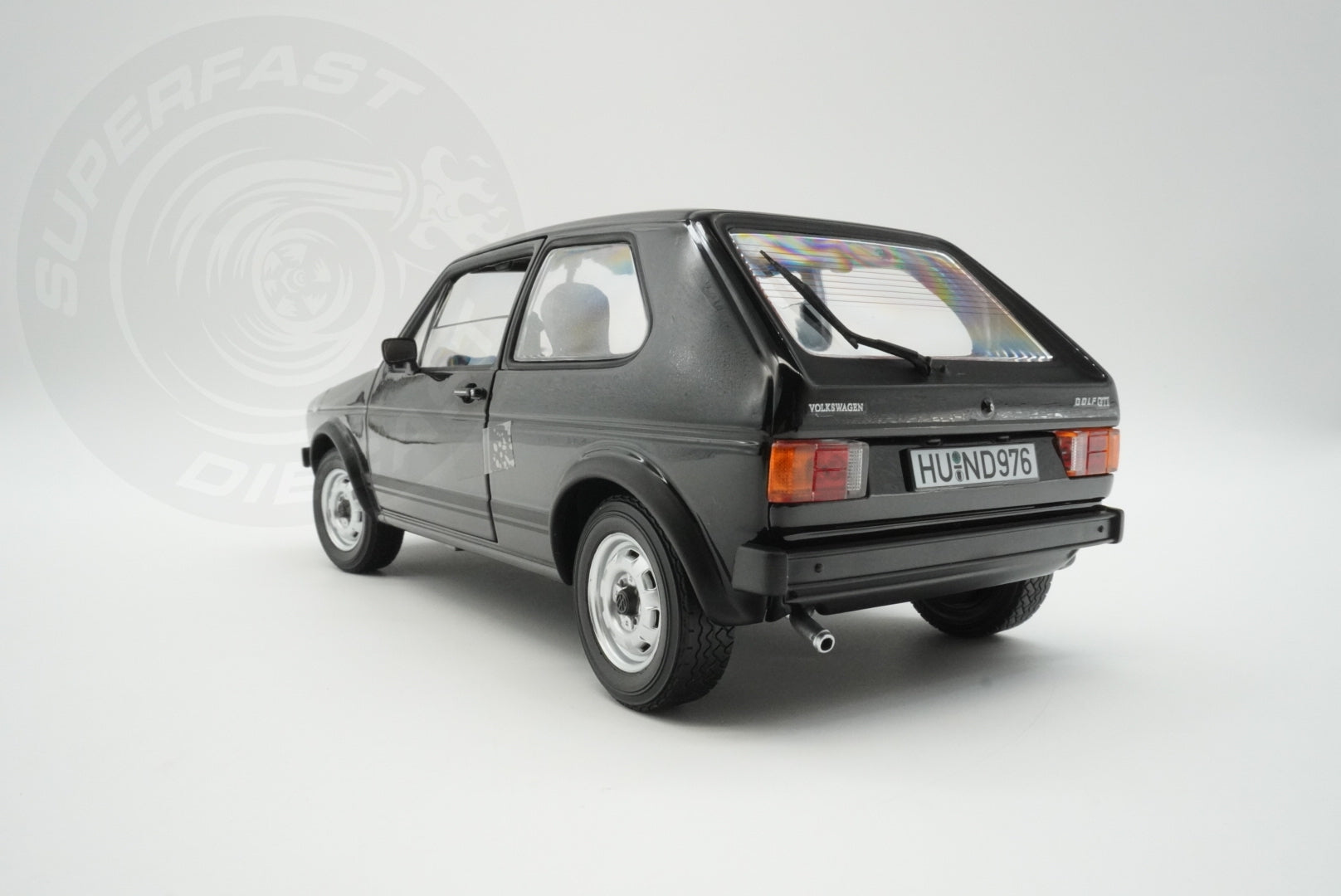 Norev 1:18 Scale Diecast Model Car - 1976 Volkswagen Golf Mk1 GTI Black - 188487