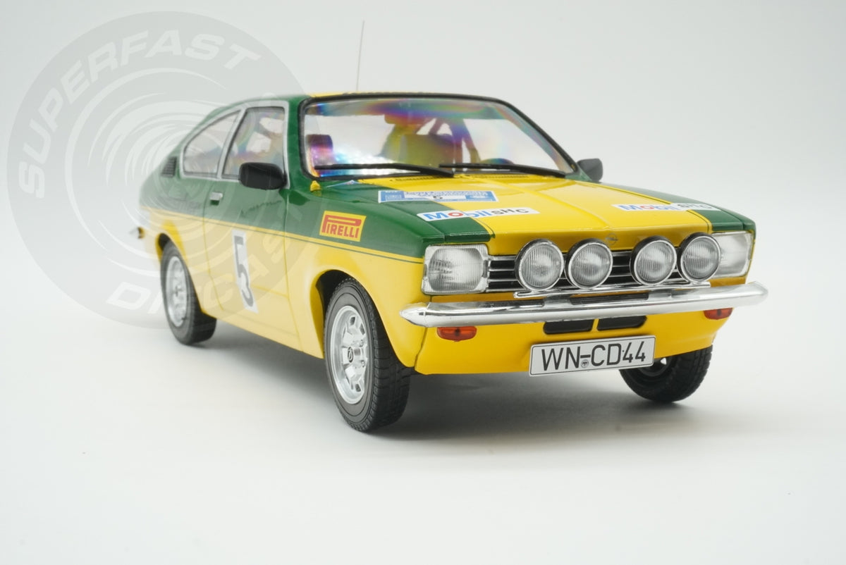 MCG 1:18 Diecast - Opel Kadett C Coupe GT/E, International Sachs Winter Rallye, 1976, #5, W.Smolej/C.Geistdörfer,  - MCG18650R
