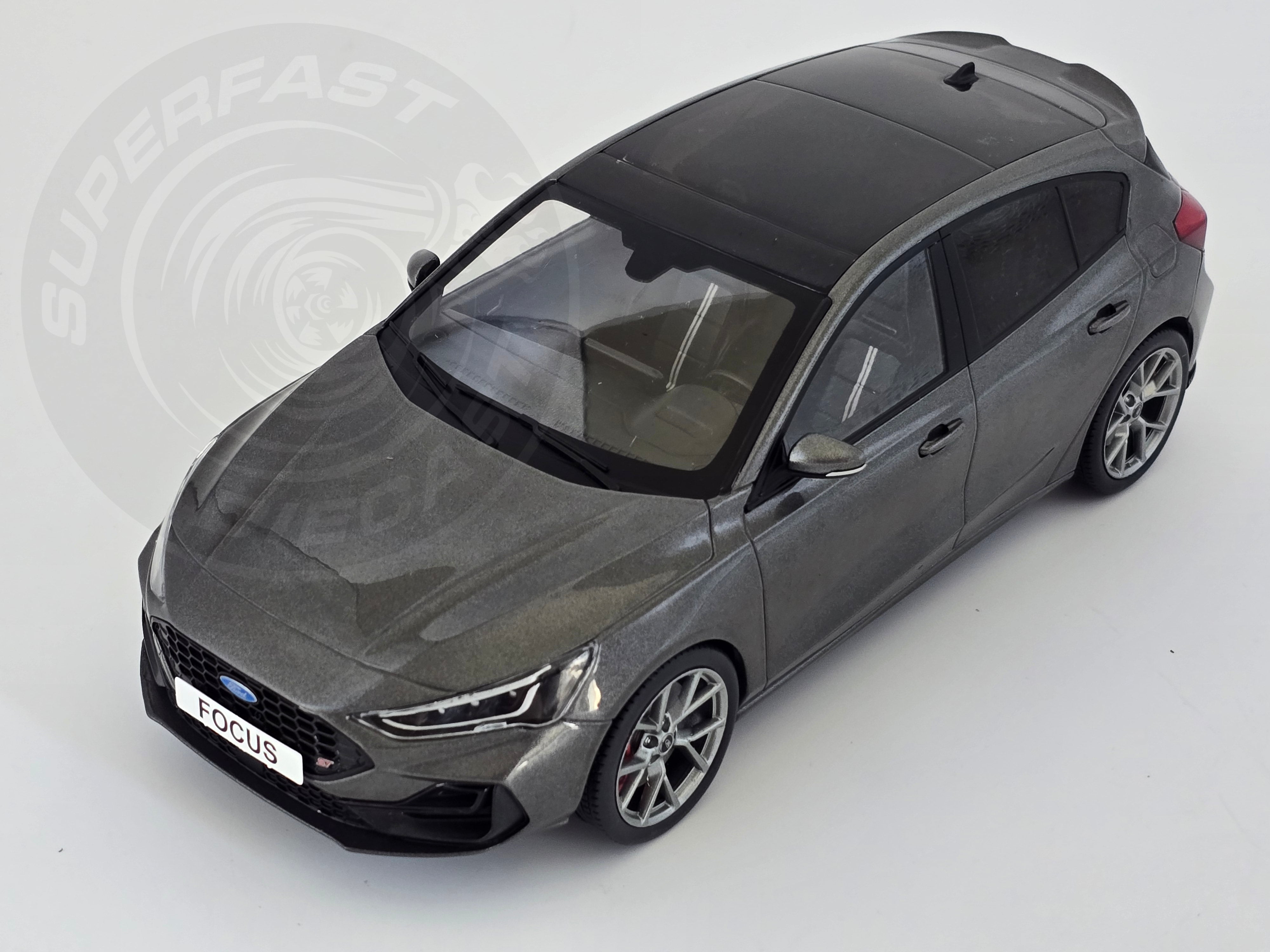 MCG 1:18 Scale Diecast Model Car -  2022 Ford Focus ST, Grey