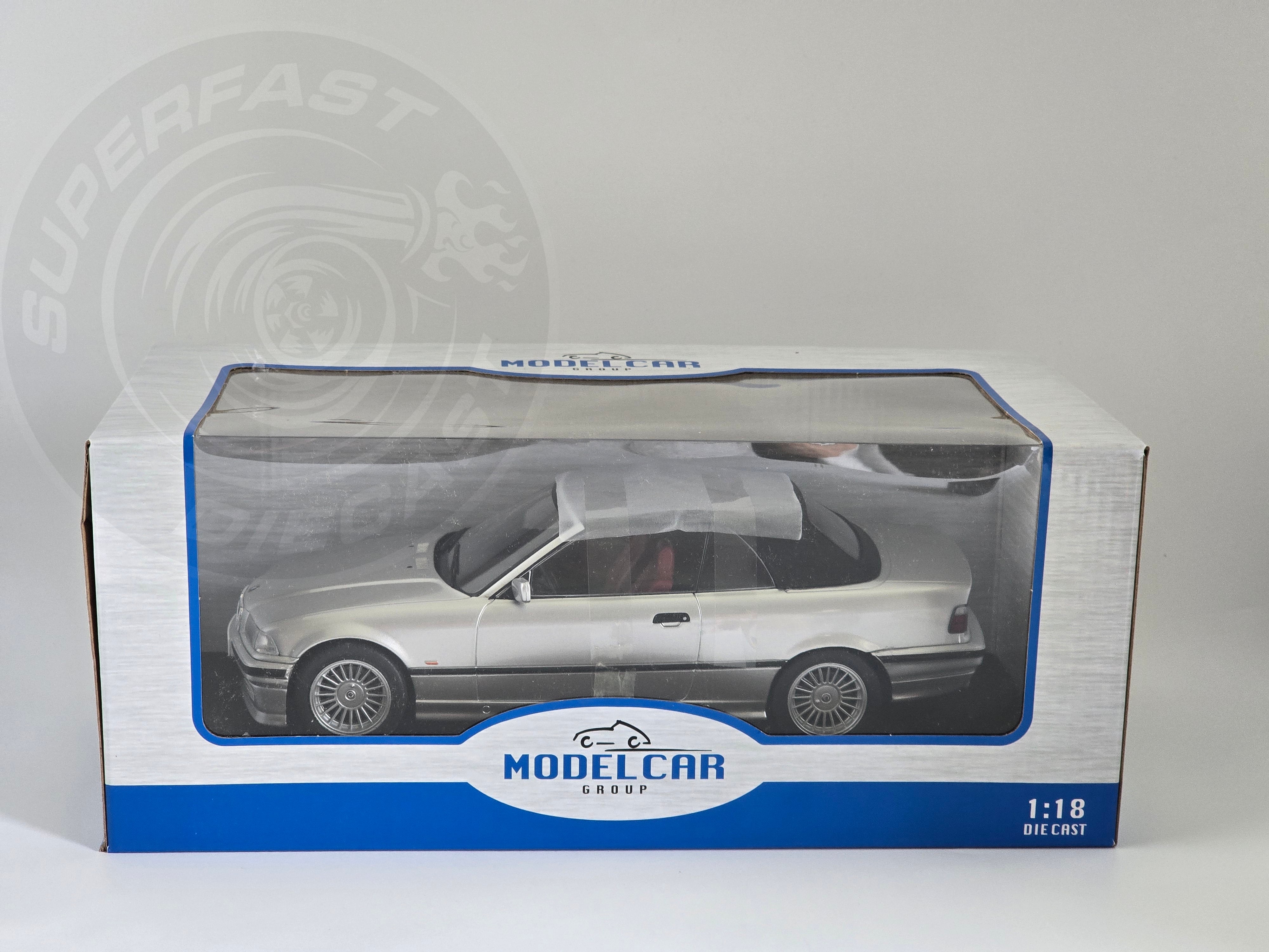 MCG 1:18 Scale Diecast Model, 1996 BMW E36 Alpina B3 3.2 Convertible, Silver