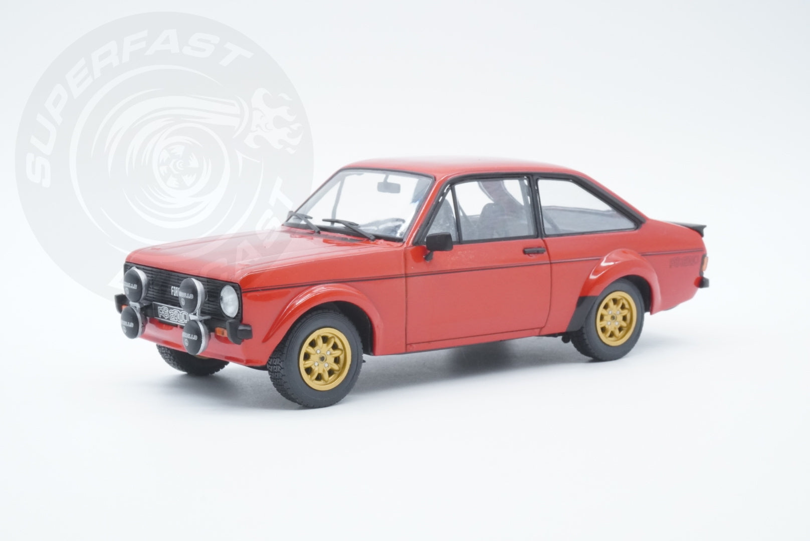 Whitebox 1:24 Scale Diecast Model Car - 1977 Ford Escort Mk2 RS2000, Red - WB124223