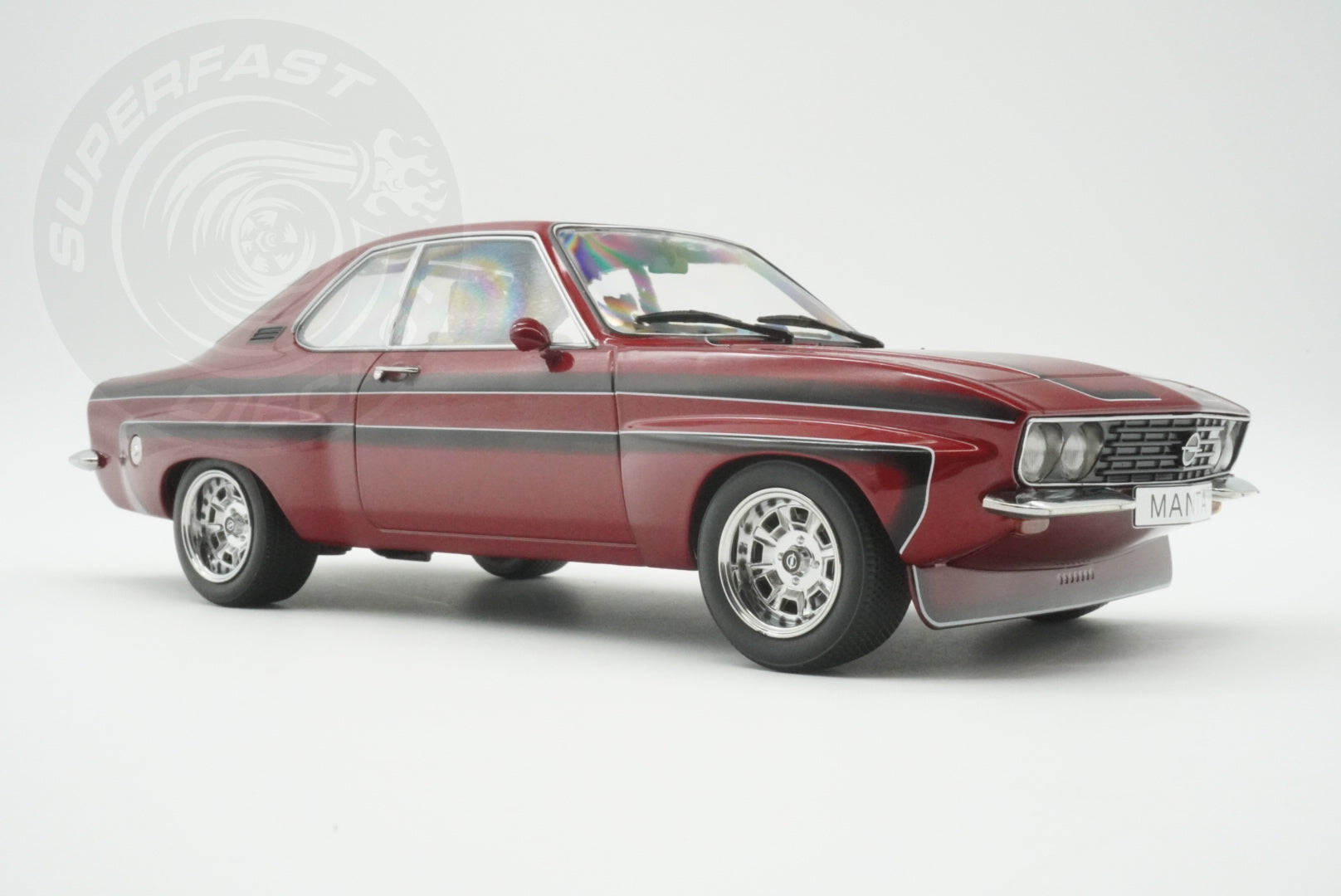 MCG 1:18 Scale Diecast - 1974 Opel Manta A Irmscher, Dark Red - MCG18427