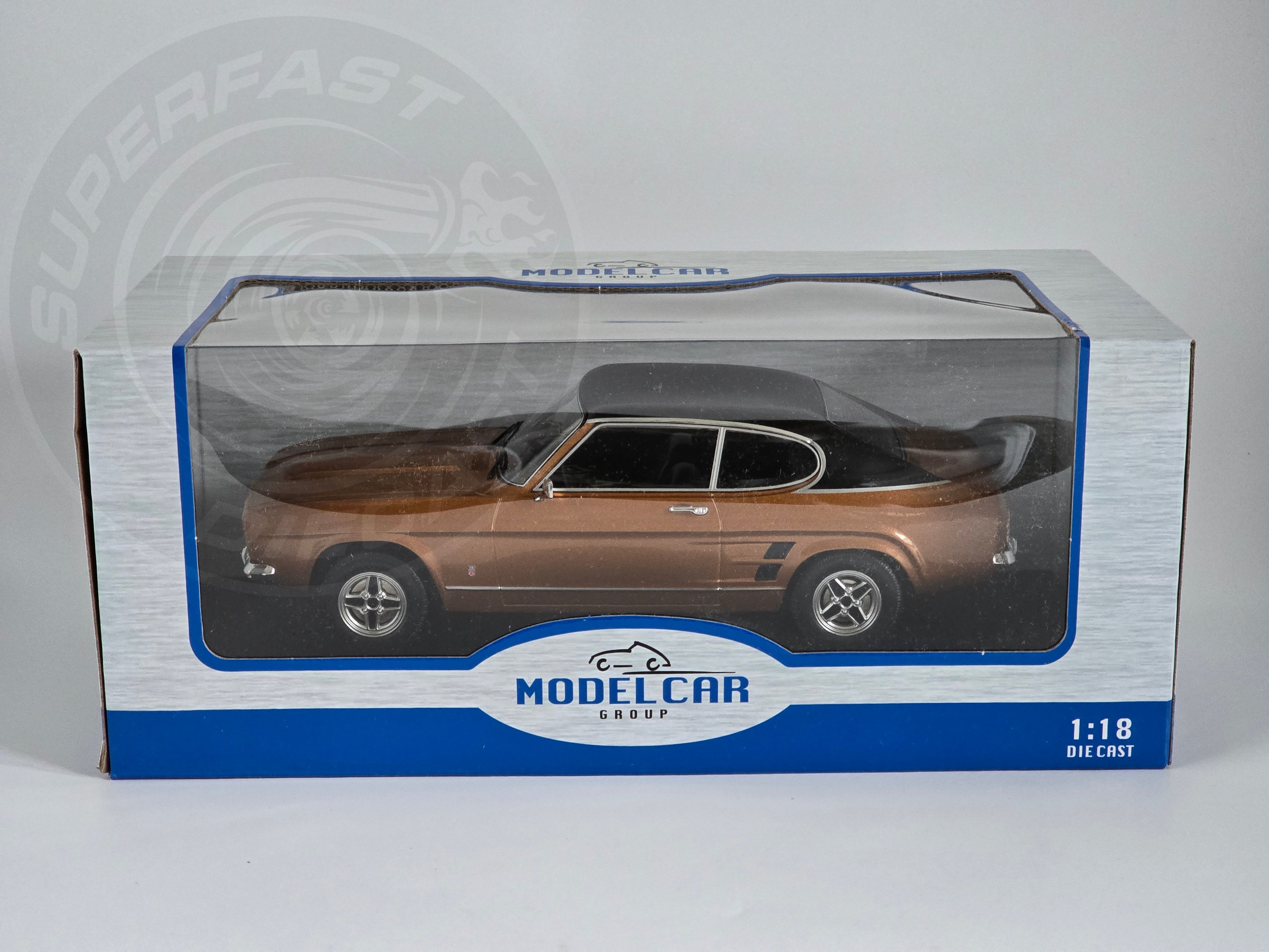 MCG 1:18 Scale Diecast 1970 Ford Capri MK1 GLX, Brown/Black - MCG18537