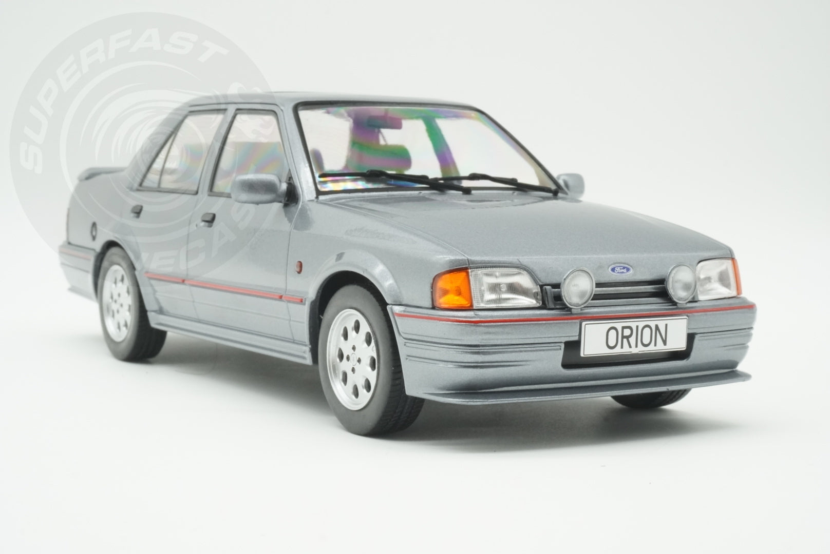 MCG 1:18 Scale Diecast - Ford Orion Mk II LHD with RS Bodykit, Grey - MCG18489