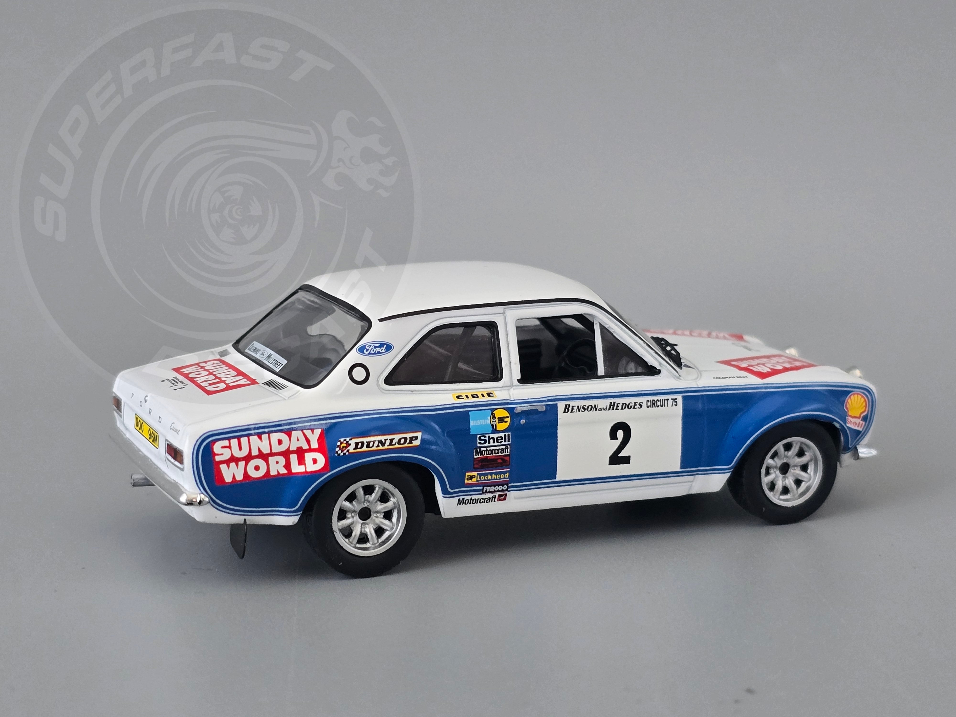 IXO 1:43 Scale Diecast - Ford Escort Mk1 RS 1600 #2 B.Coleman - P.Phelan Circuit of Ireland 1975 - RAC438.22