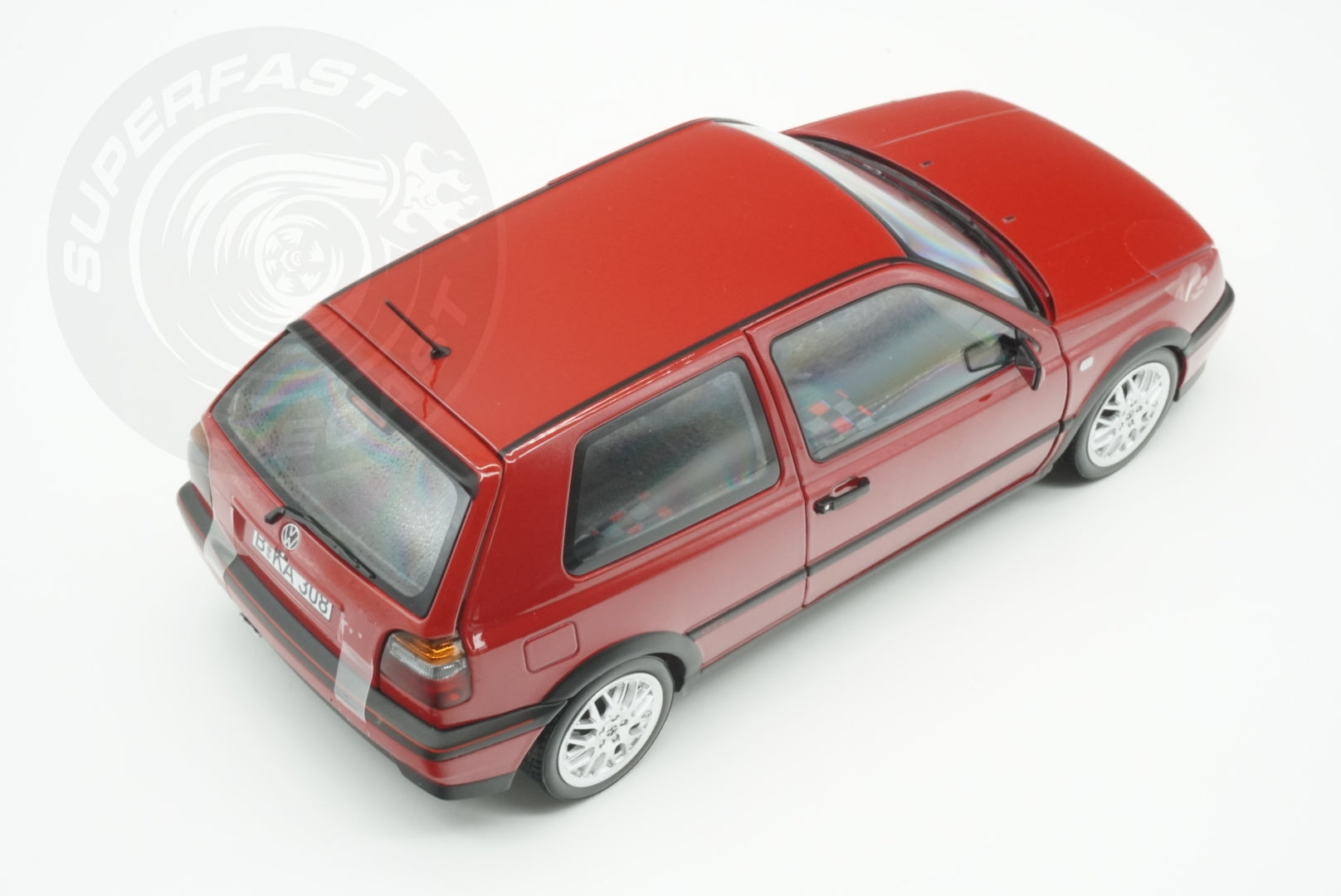 Norev 1:18 Scale Diecast - 1996 VW Volkswagen Golf Mk3, Flash Red - 188418R