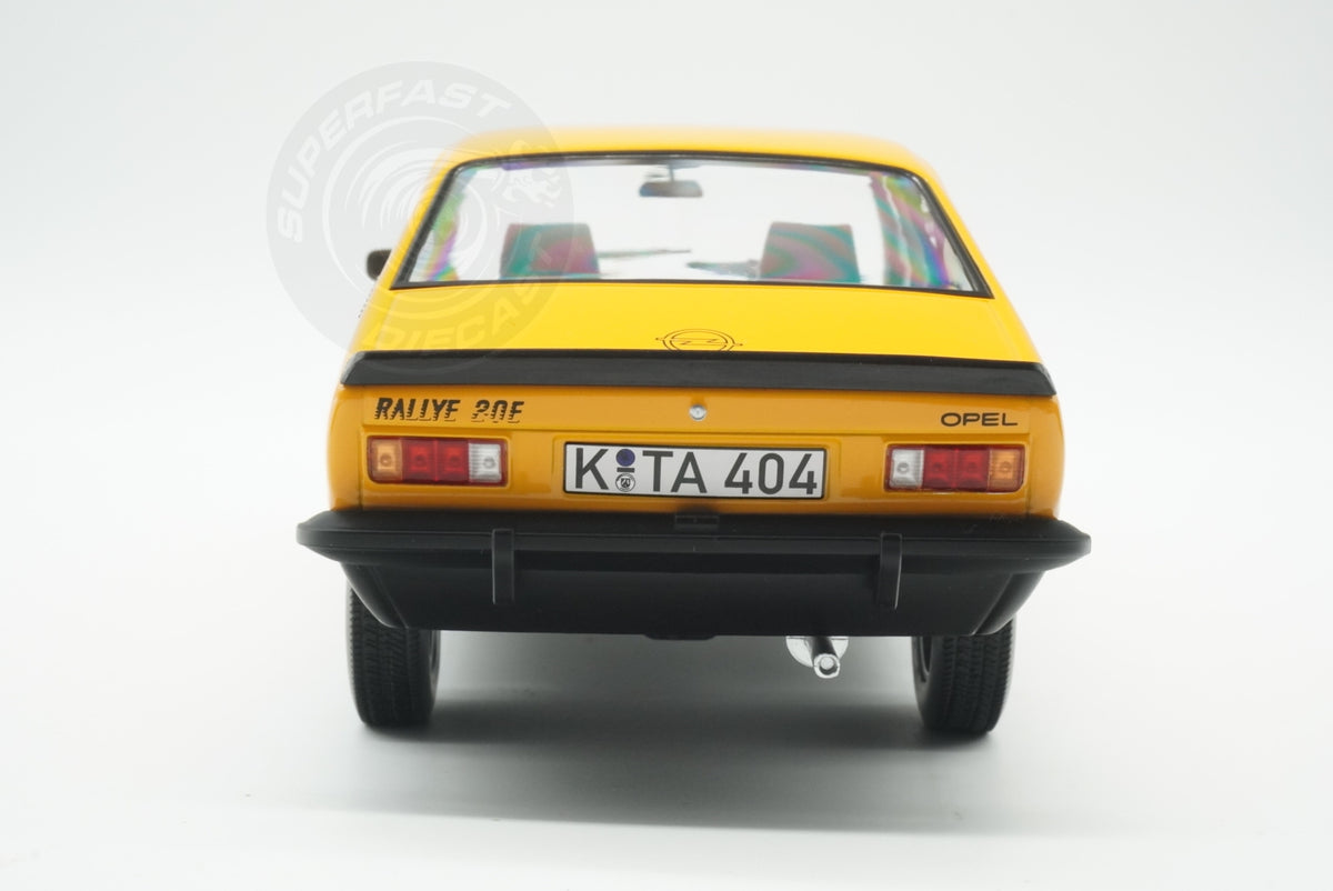 Norev 1:18 Scale Diecast Model Car - 1978 Opel Kadett C Coupe 2.0 E Rallye in Brilliant Ochre - 183659