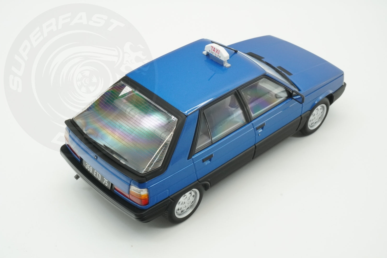 MCG 1:18 Diecast - 1985 Renault 11 GTL Taxi, James Bond 007 - A View to a Kill, Blue - MCG18833