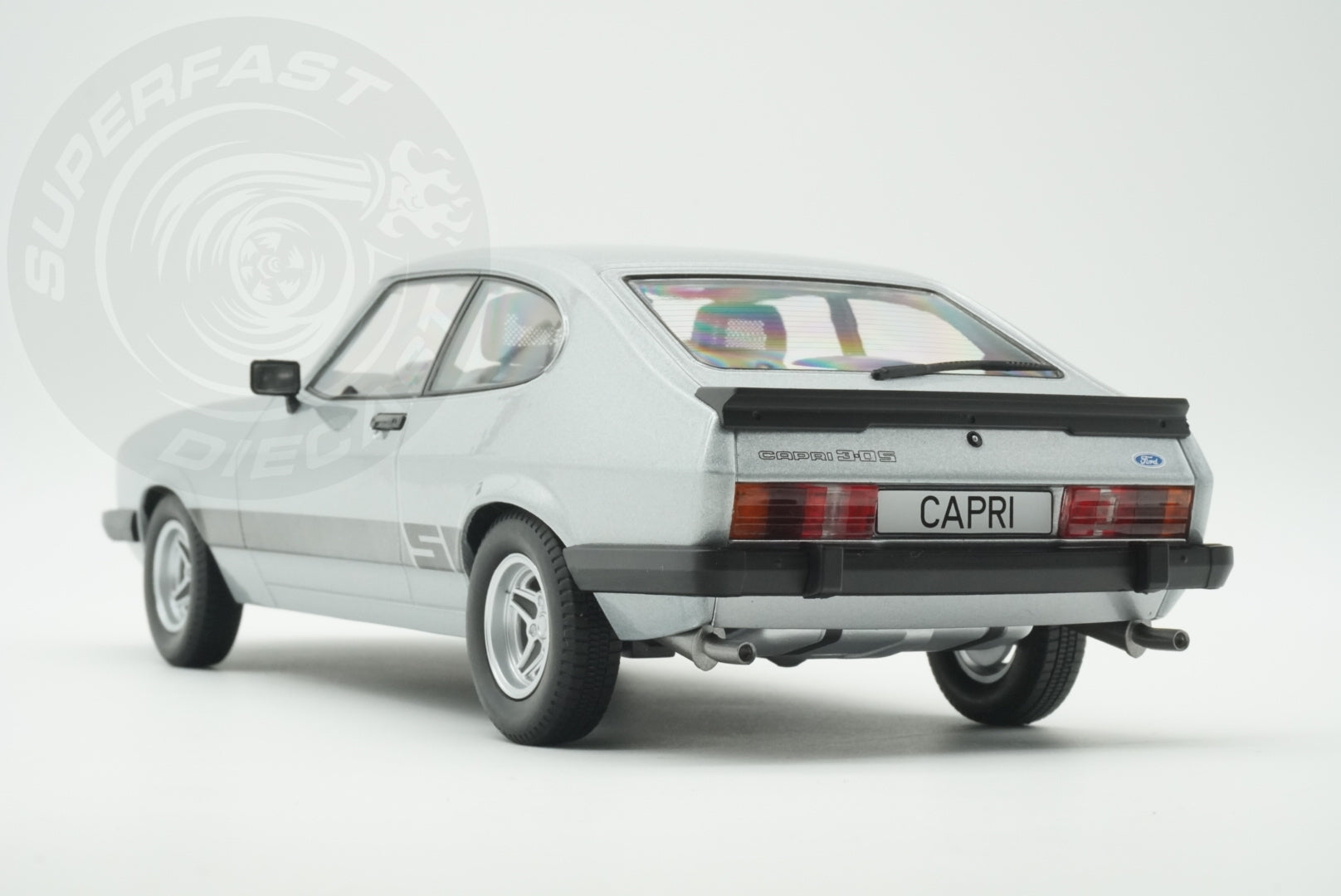 MCG 1:18 Scale Diecast - Ford Capri Mk III (LHD), Silver - MCG18398
