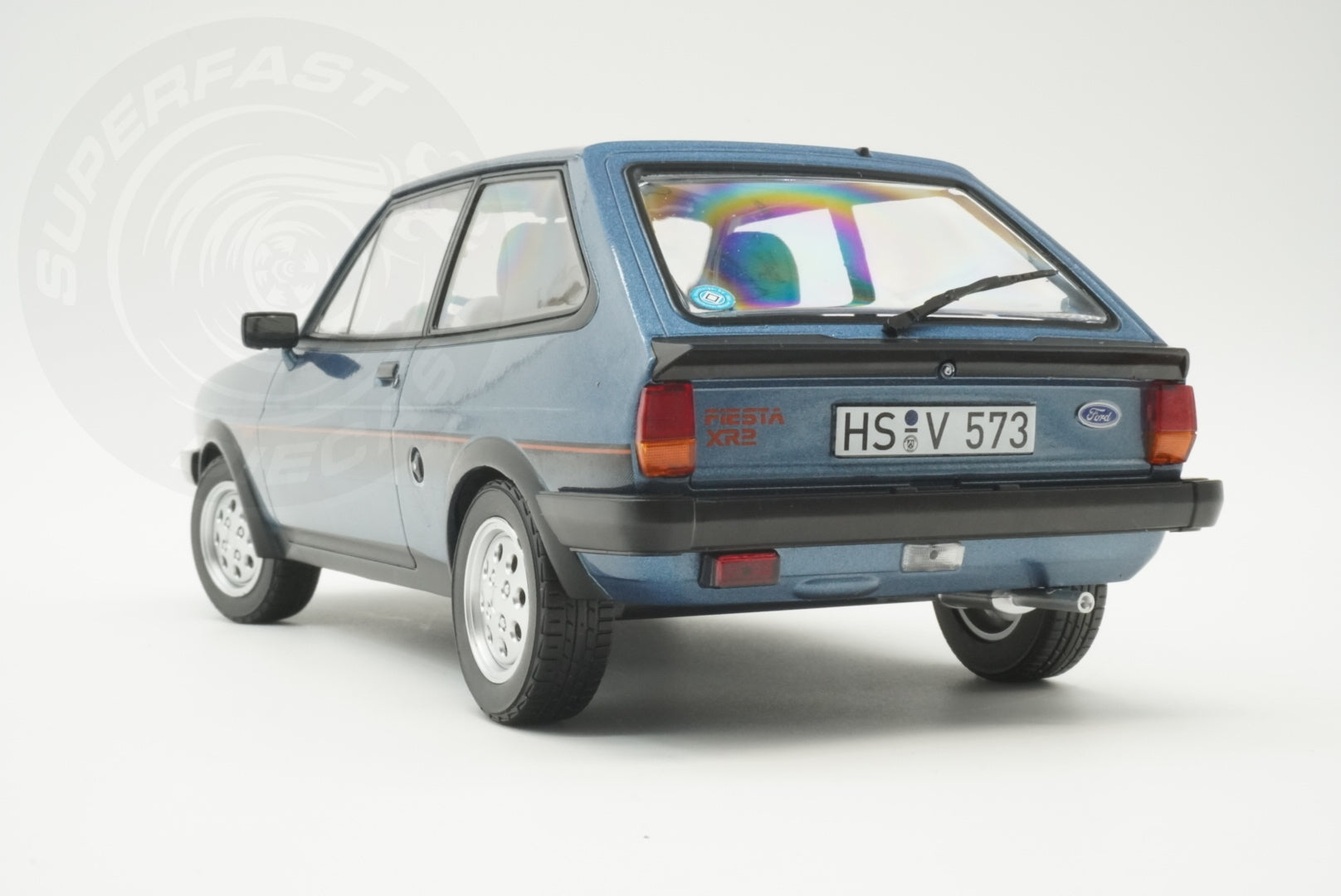 NoRev 1:18 Scale Diecast Model Car, 1981 Ford Fiesta Mk 1 XR2, Blue Metallic - NV182744