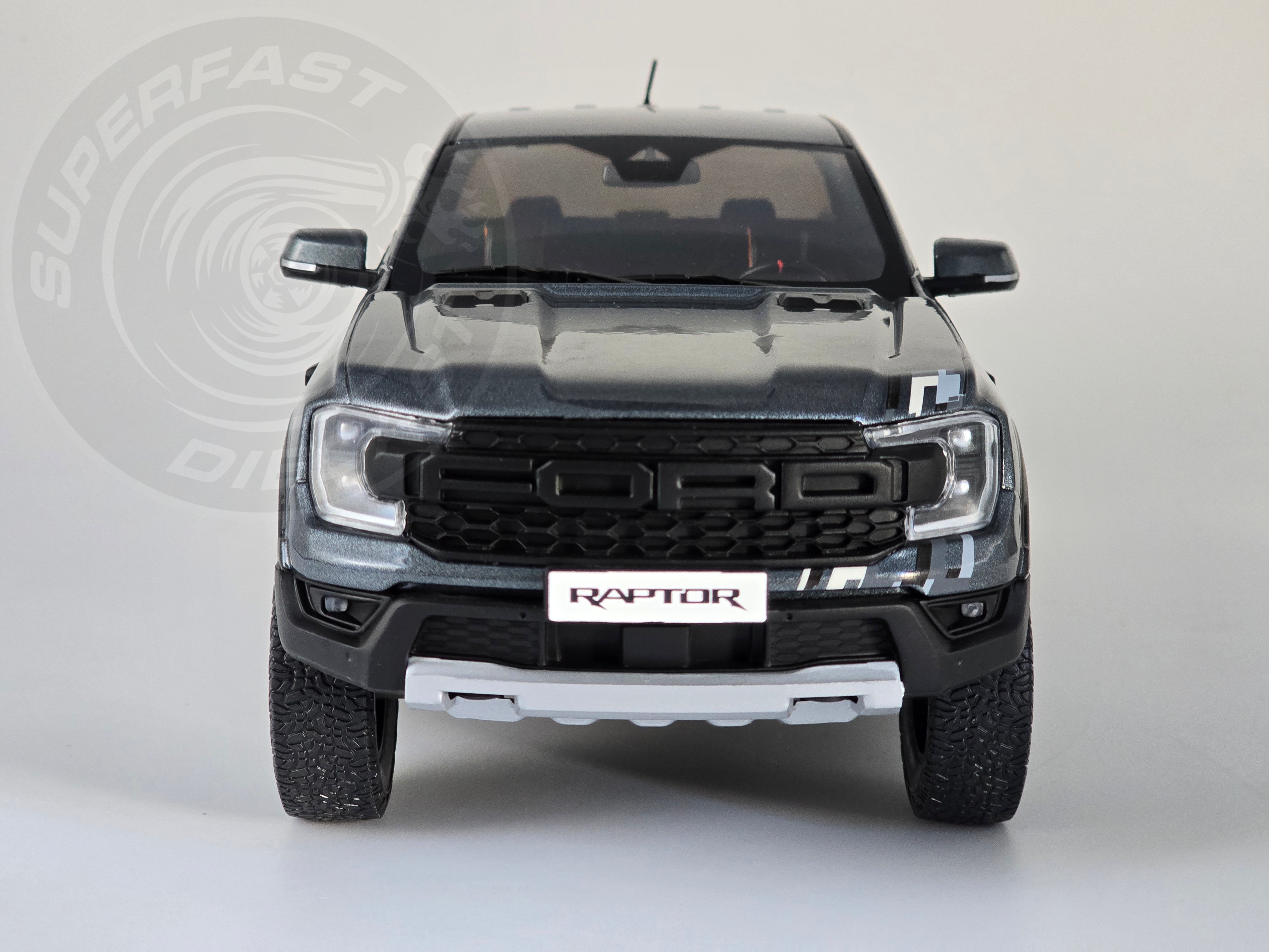 MCG 1:18 Scale Diecast Model Car -  2023 Ford Ranger Raptor, Metallic Grey