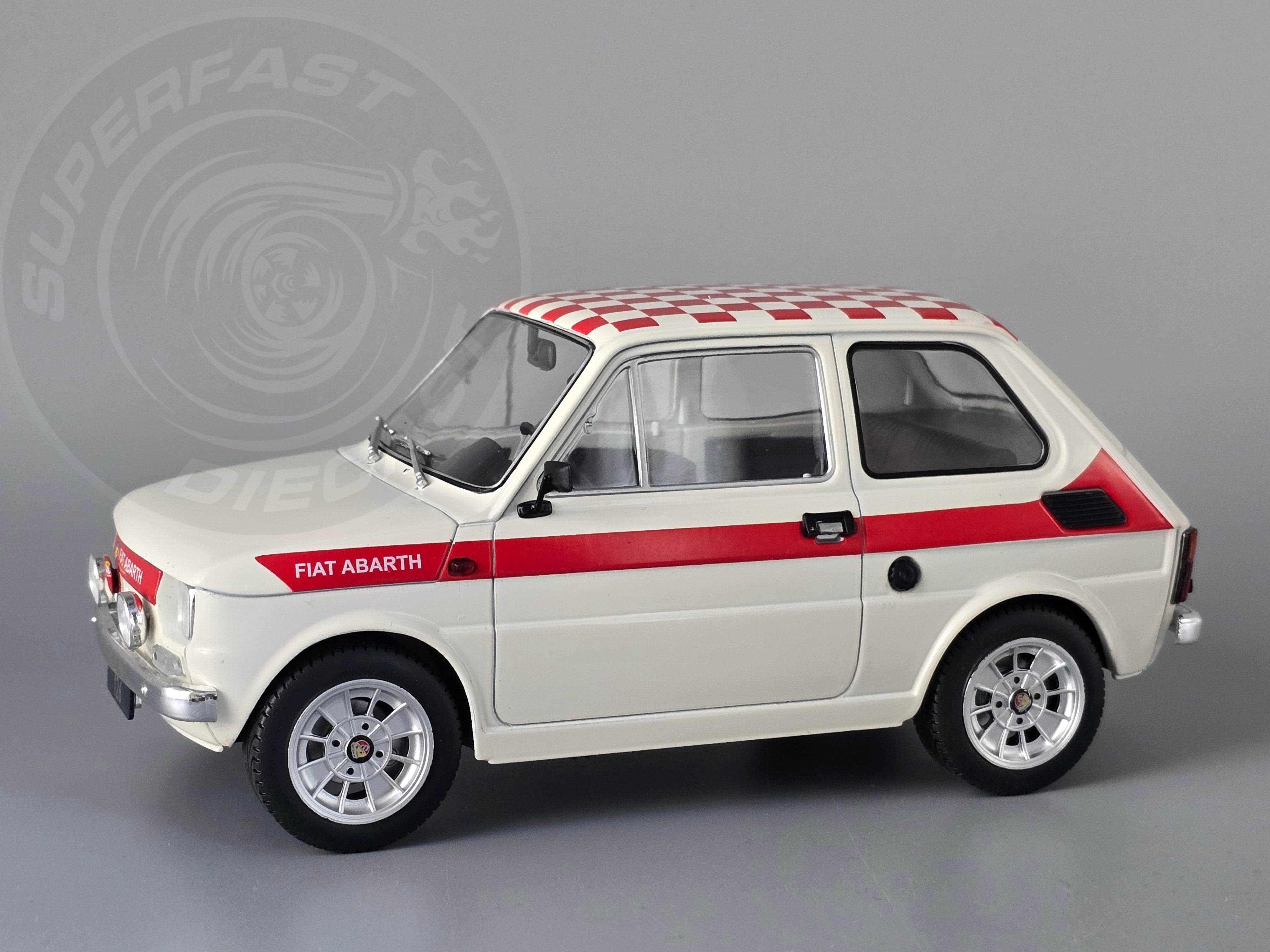 MCG 1:18 Fiat 126 Abarth - White with Red Decals