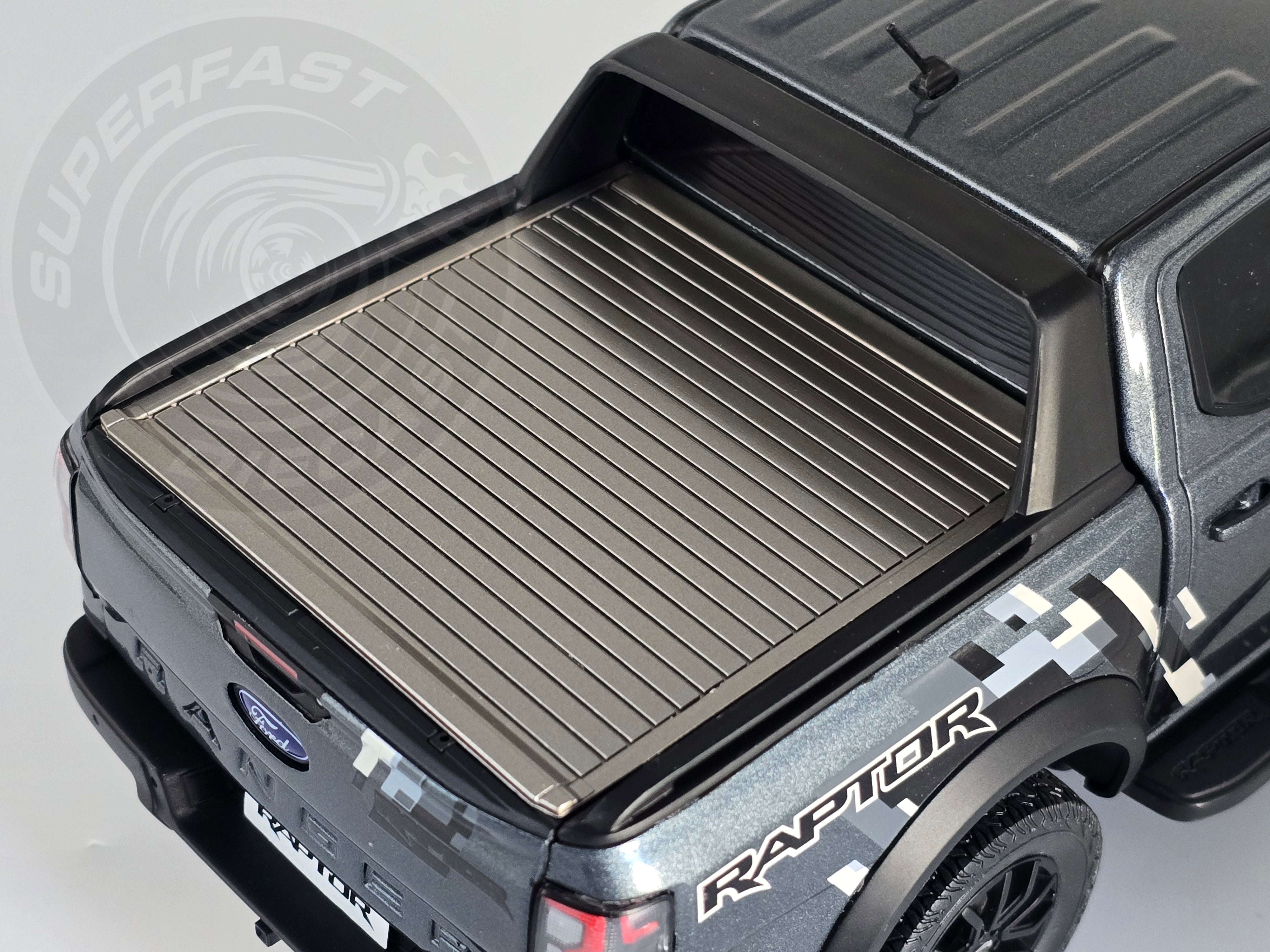 MCG 1:18 Scale Diecast Model Car -  2023 Ford Ranger Raptor, Metallic Grey