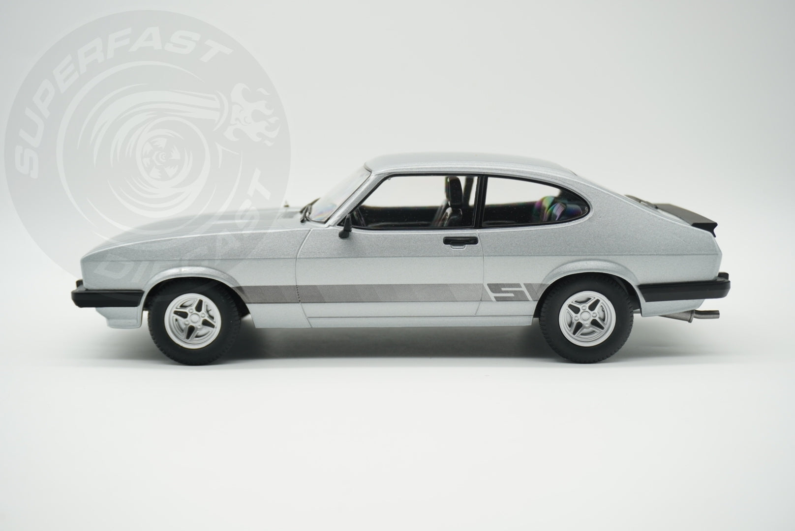 MCG 1:18 Scale Diecast - Ford Capri Mk III (LHD), Silver - MCG18398