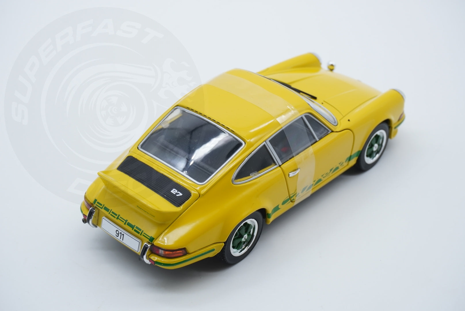 Whitebox  1:24 Scale Diecast - 1972 Porsche 911 Carerra 2.7 RS in Yellow - WB124189