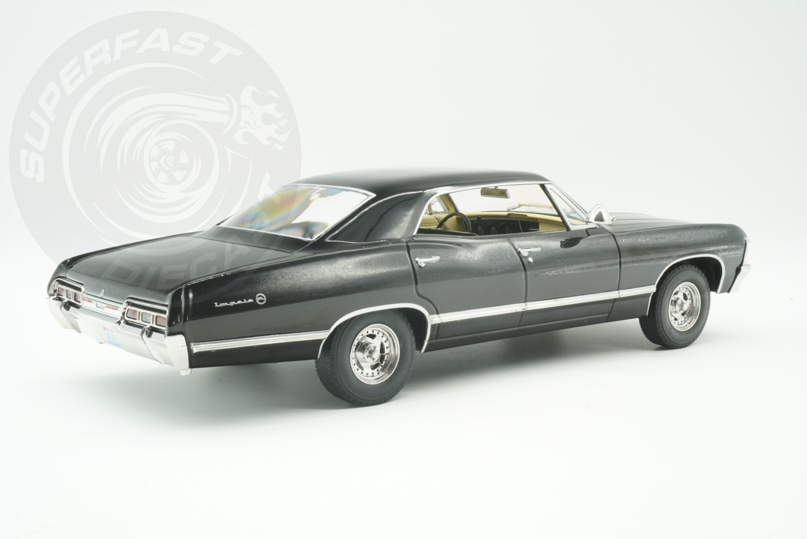 MCG 1:18 Diecast - 1967 Chevrolet Impala (Baby), Supernatural, Black - MCG181006