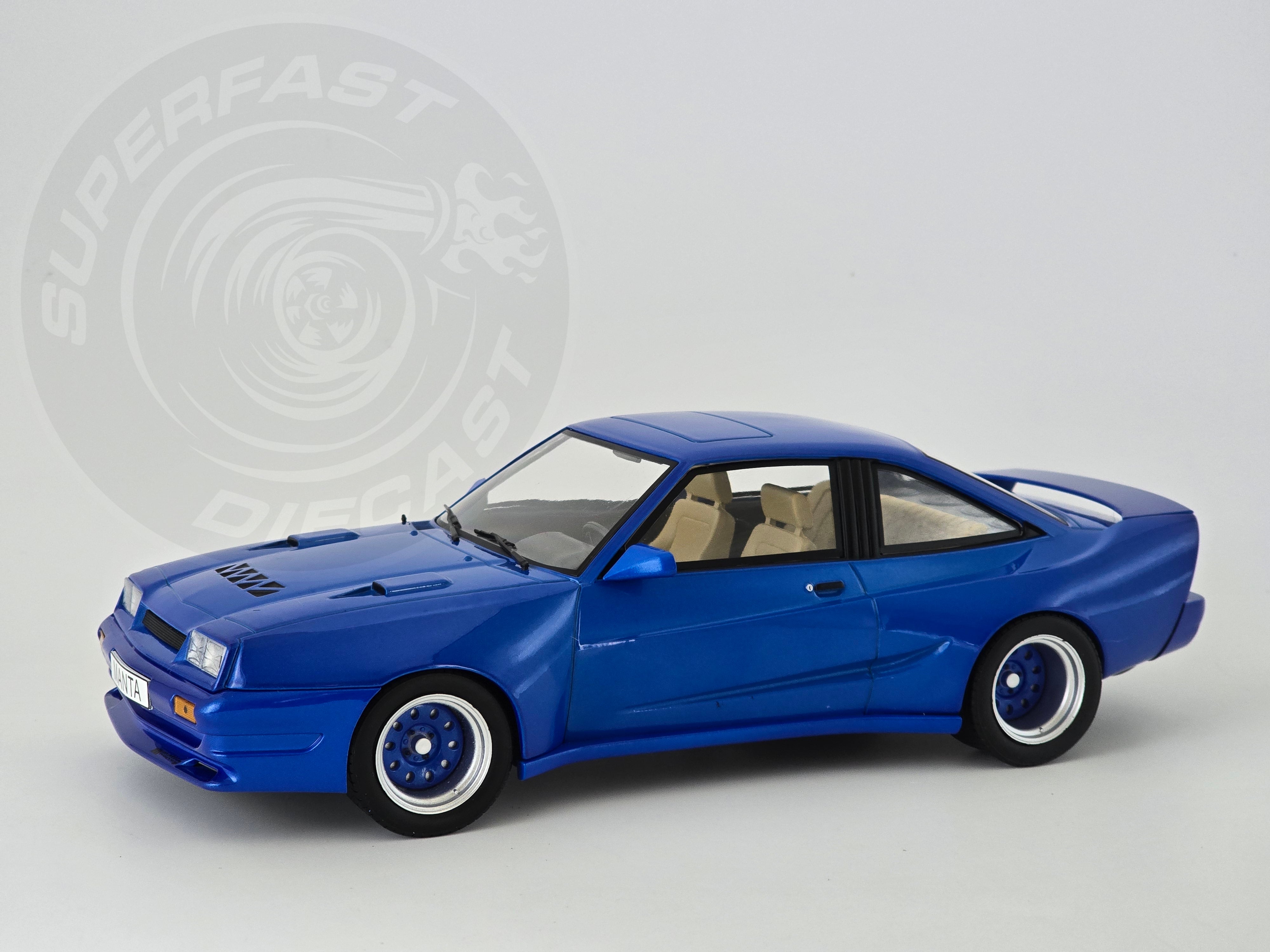 MCG 1:18 Scale Diecast Model Car -  Opel Manta B Mattig in Blue