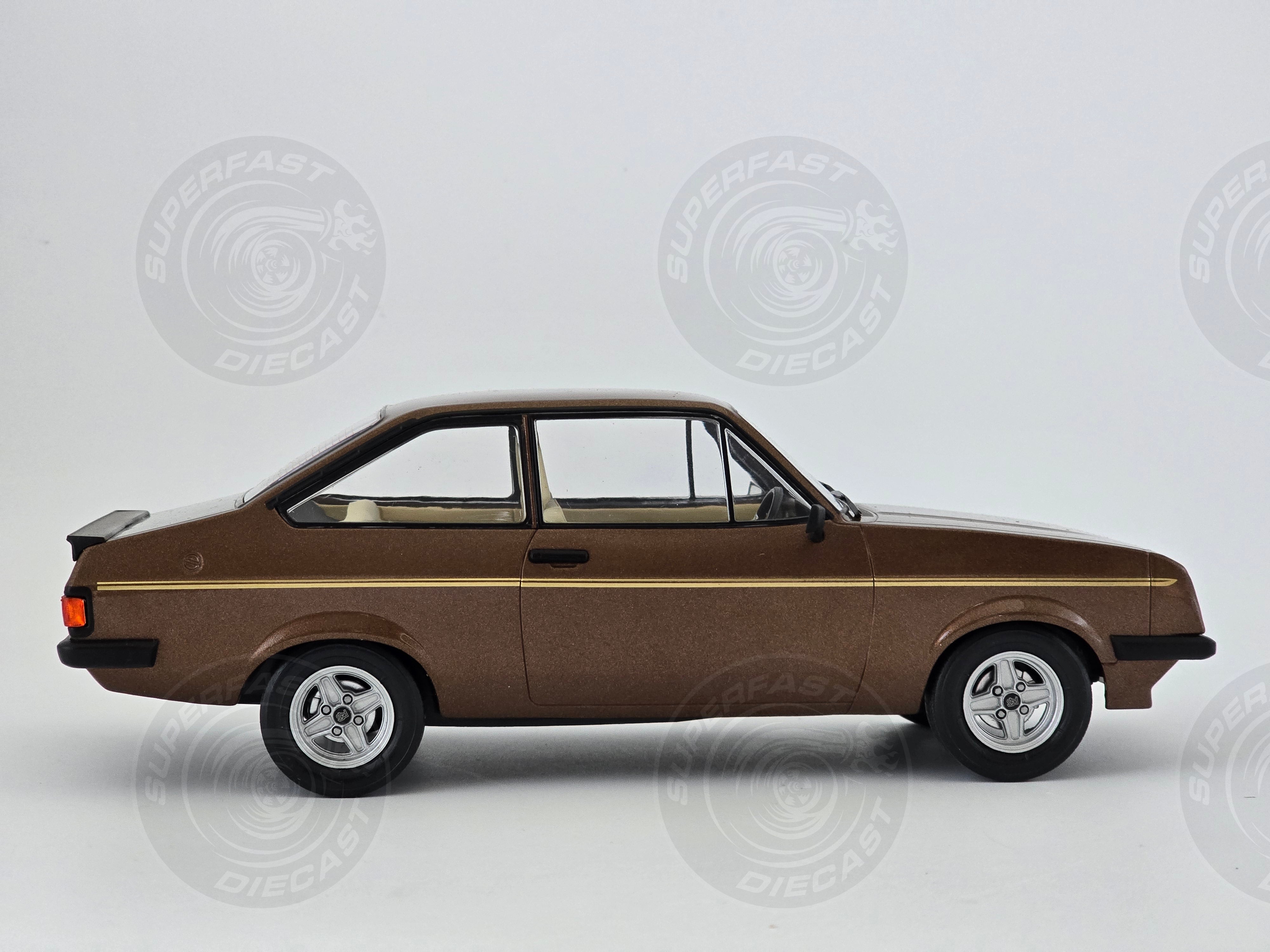 MCG 1:18 Scale Diecast - Ford Escort Mk2 RS 2000 Henry Ford Jnr, Brown- MCG18530
