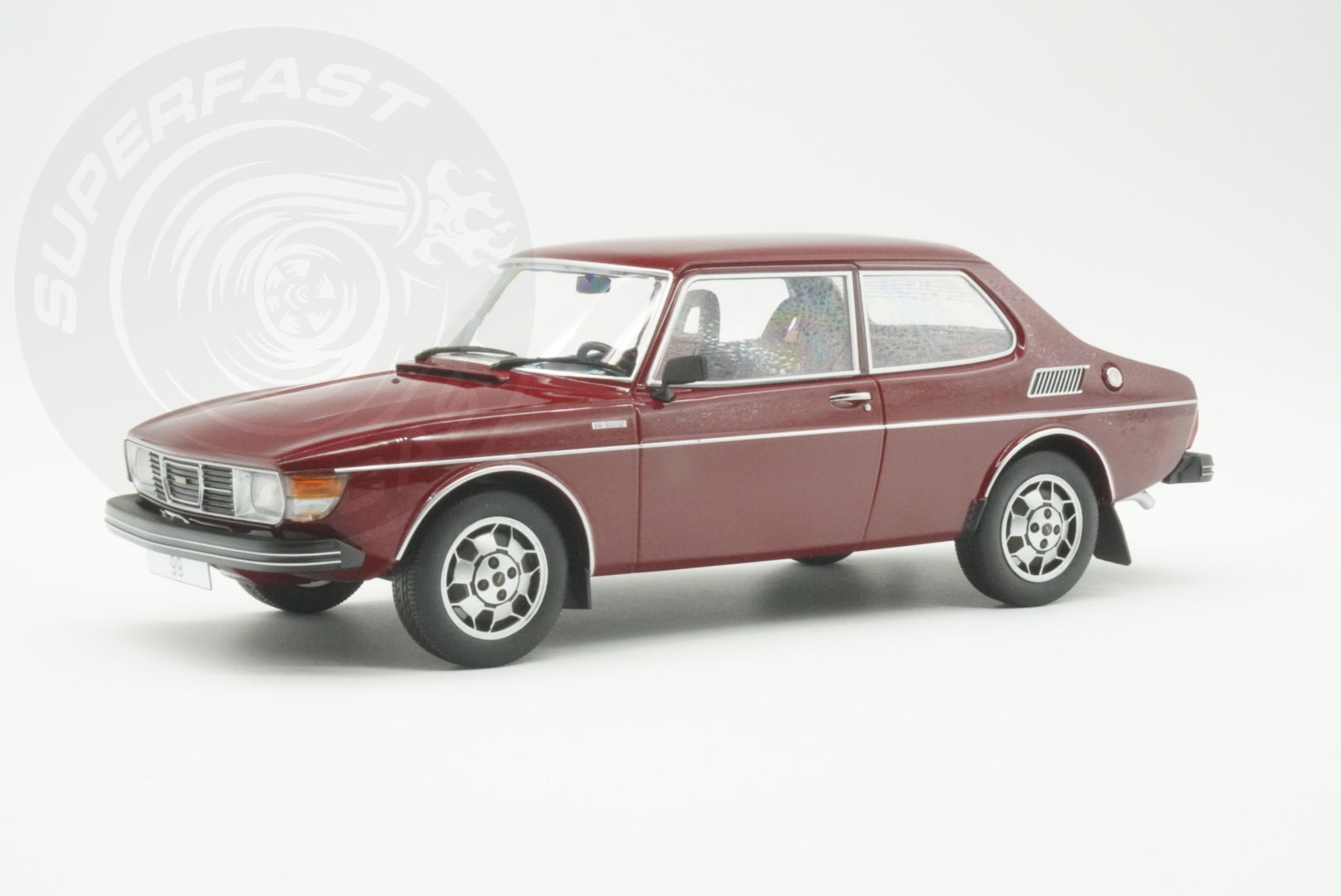 MCG 1:18 Scale Diecast - 1977 Saab 99 Turbo, Dark Red - MCG18441