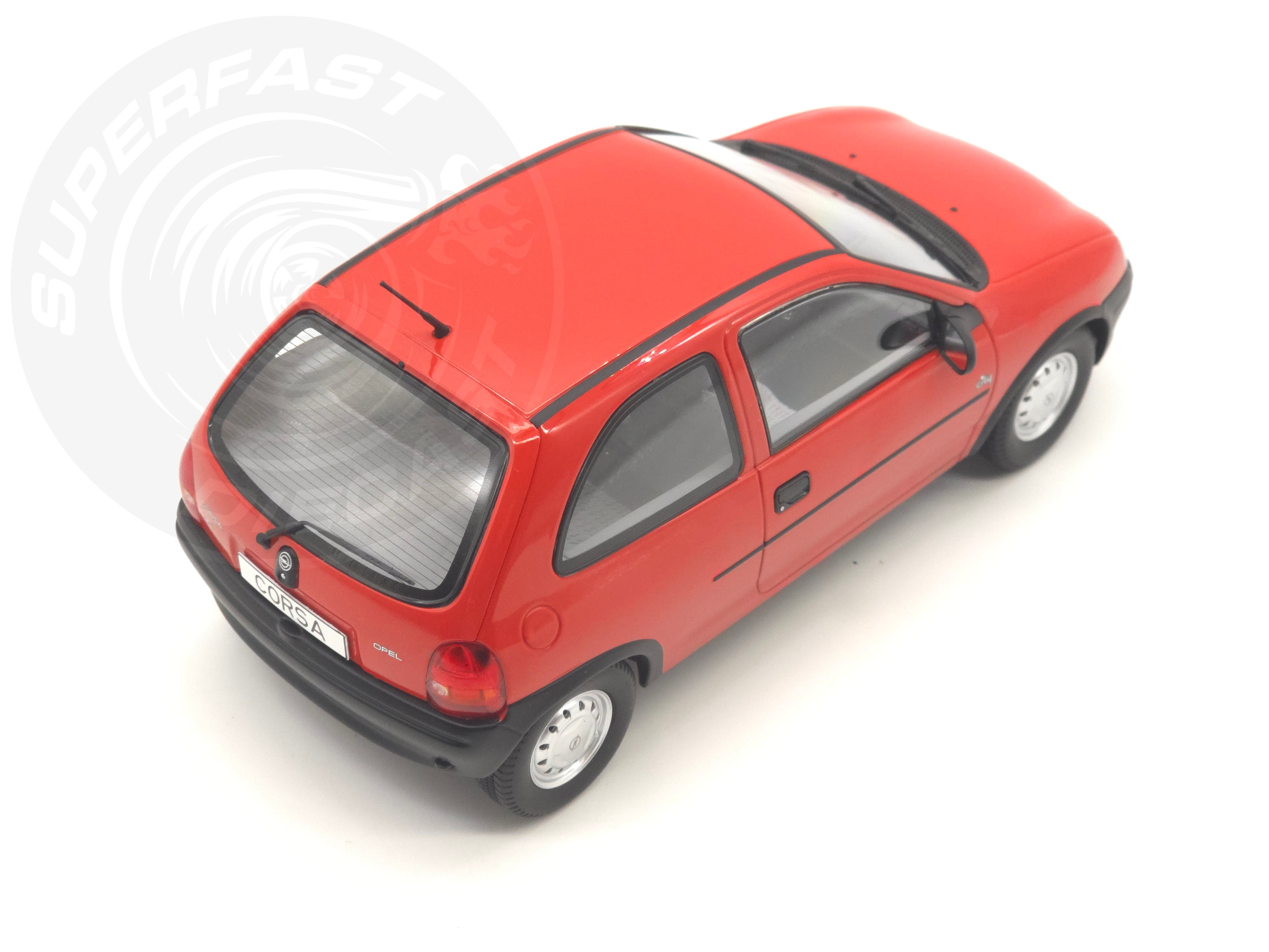 MCG 1:18 Scale Diecast - 1993 Opel Corsa B, Red - MCG18513
