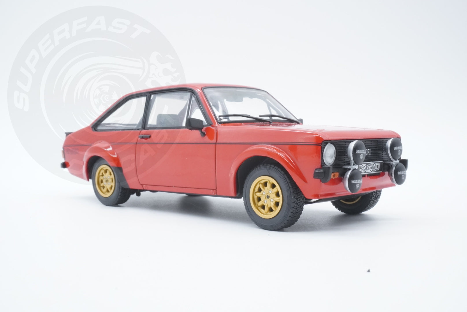 Whitebox 1:24 Scale Diecast Model Car - 1977 Ford Escort Mk2 RS2000, Red - WB124223