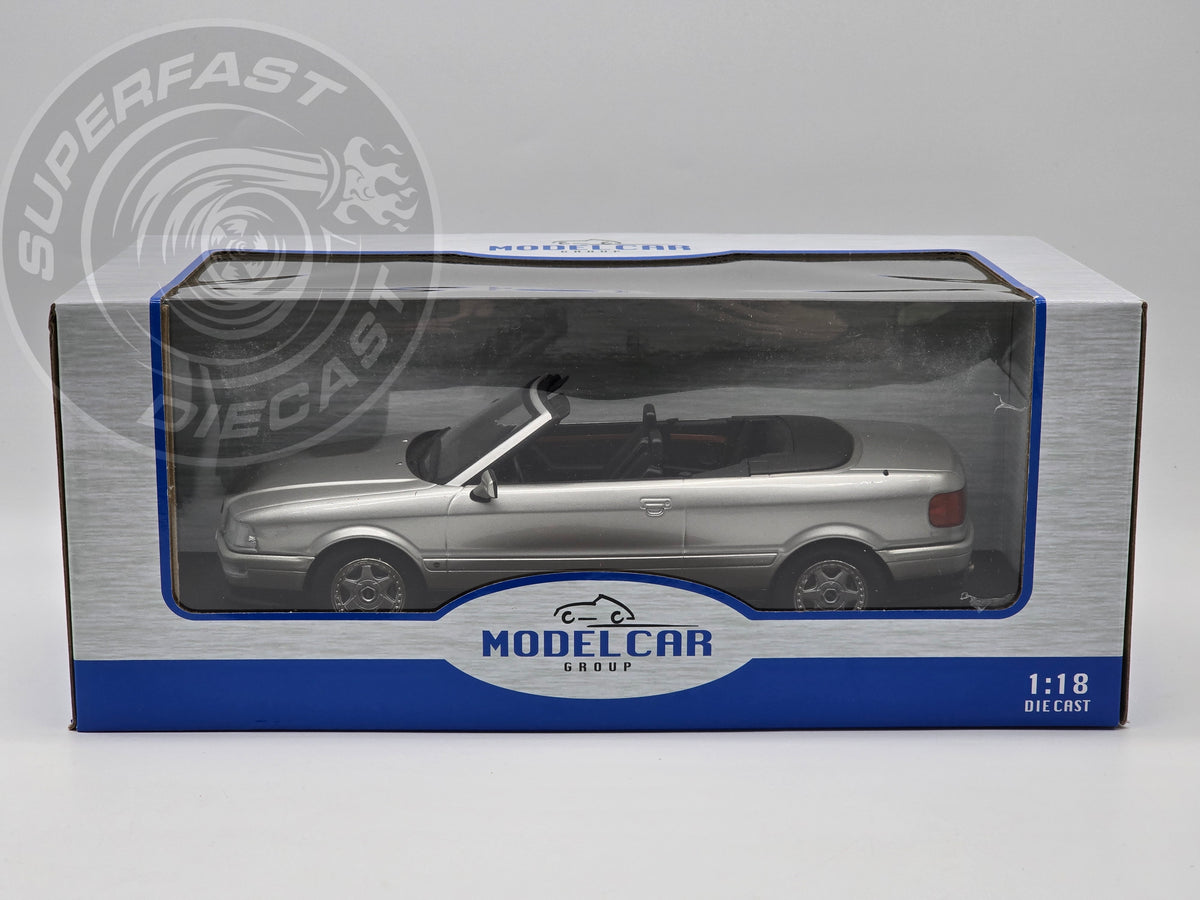 MCG 1:18 Scale Diecast -  1991 Audi 80 Cabriolet, Silver - MCG181225