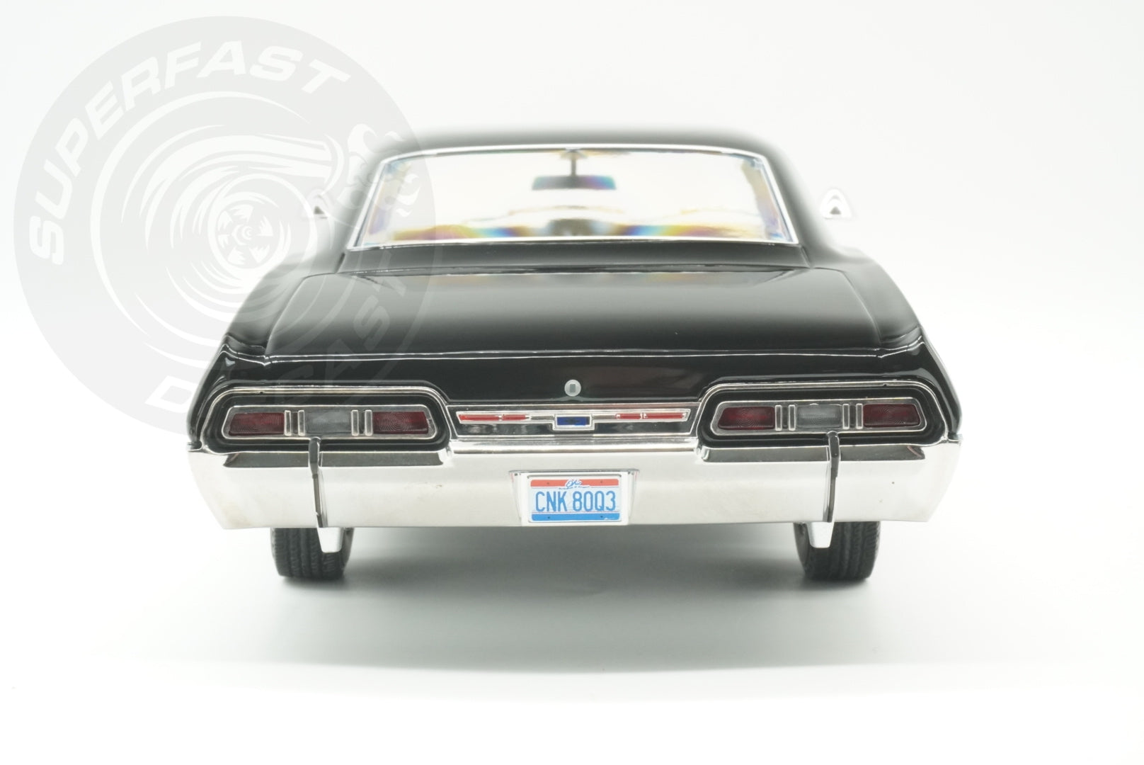 MCG 1:18 Diecast - 1967 Chevrolet Impala (Baby), Supernatural, Black - MCG181006