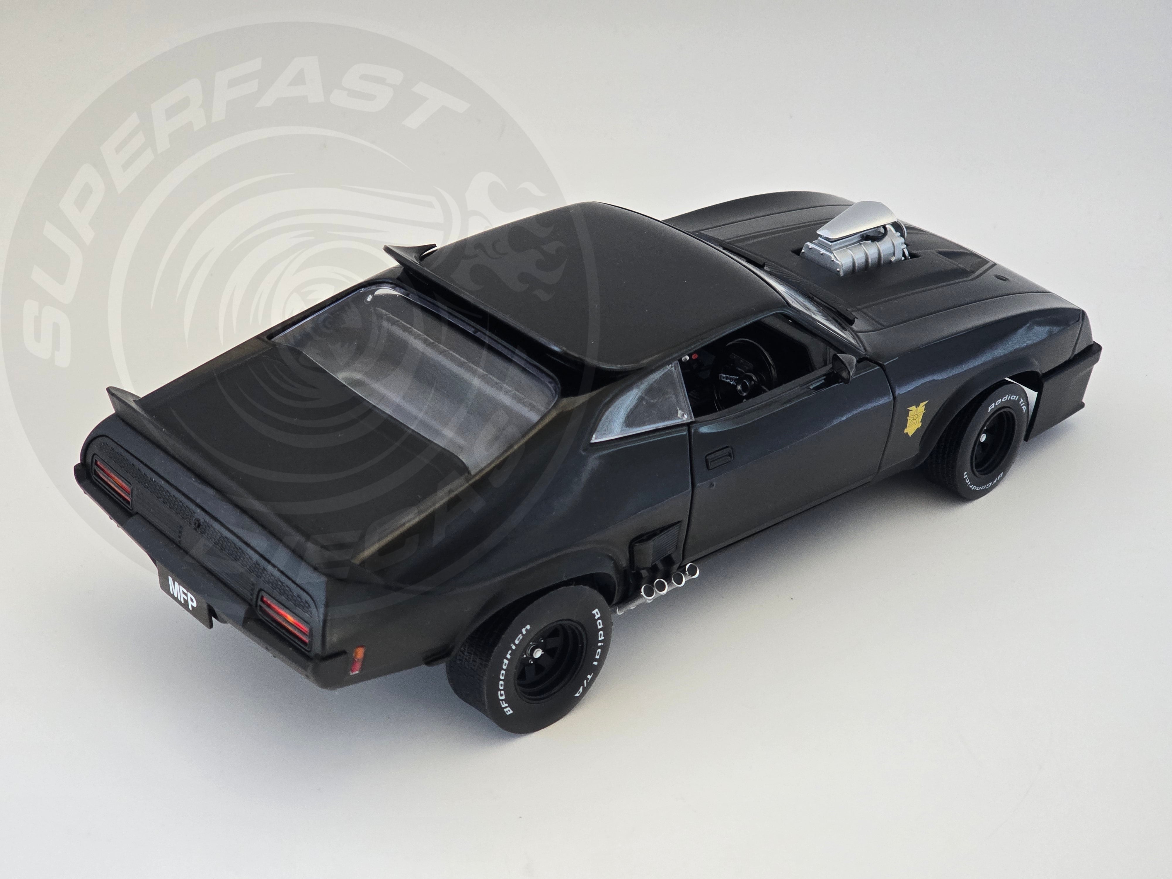 Greenlight Hollywood 1:18 Diecast - 1973 Ford Falcon XB, Mad Max, Last of the V8 Interceptors - Black - 12996