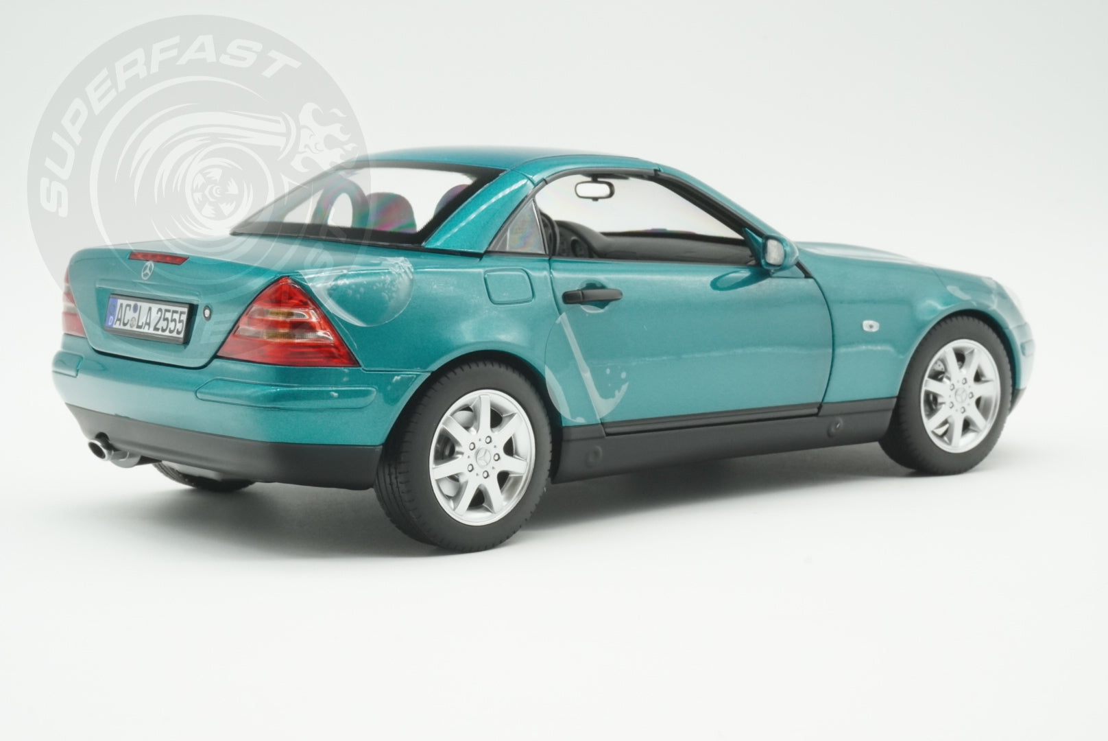 Norev 1:18 Scale Diecast Car - 1996 Mercedes Benz SLK, Vivianit Green - 183021