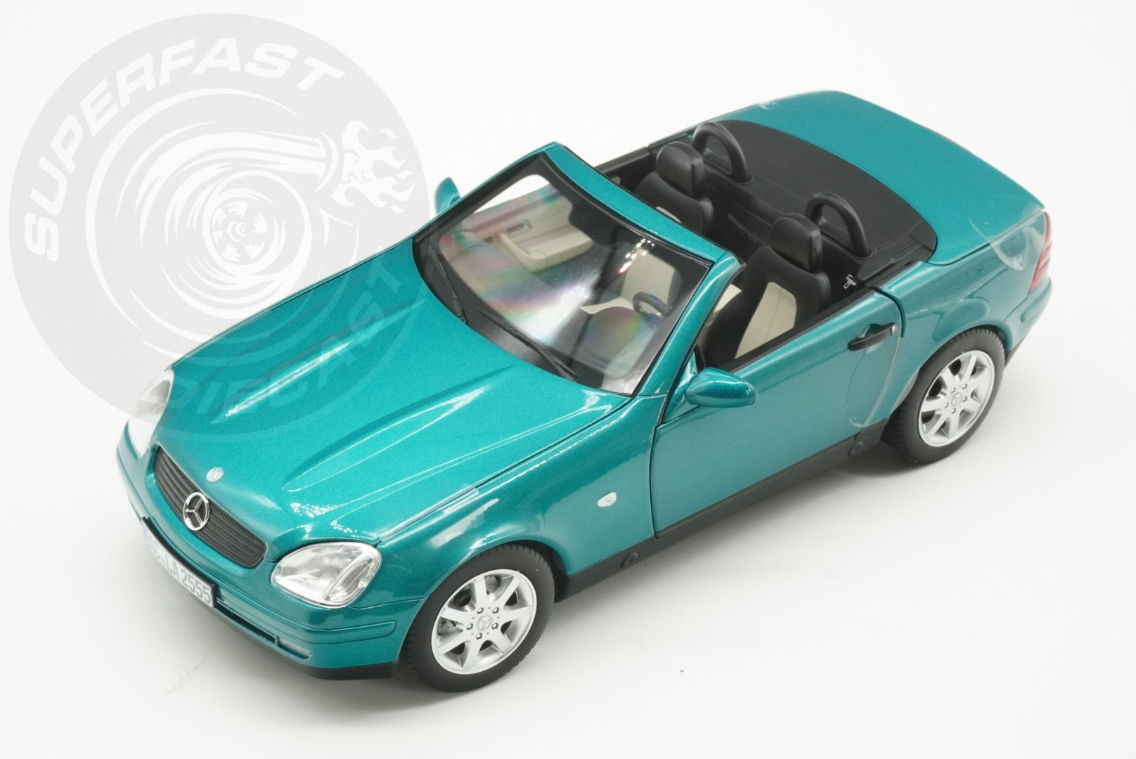 Norev 1:18 Scale Diecast Car - 1996 Mercedes Benz SLK, Vivianit Green - 183021
