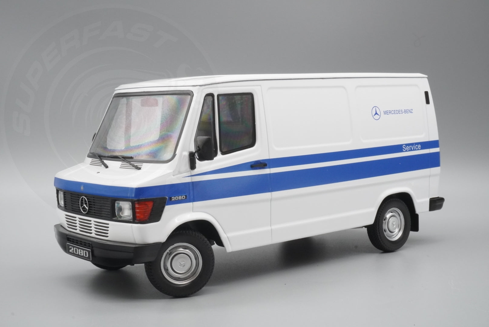 KK Scale 1:18 Scale Diecast - 1988 Mercedes 208 D Service Van, White - KKDC180302
