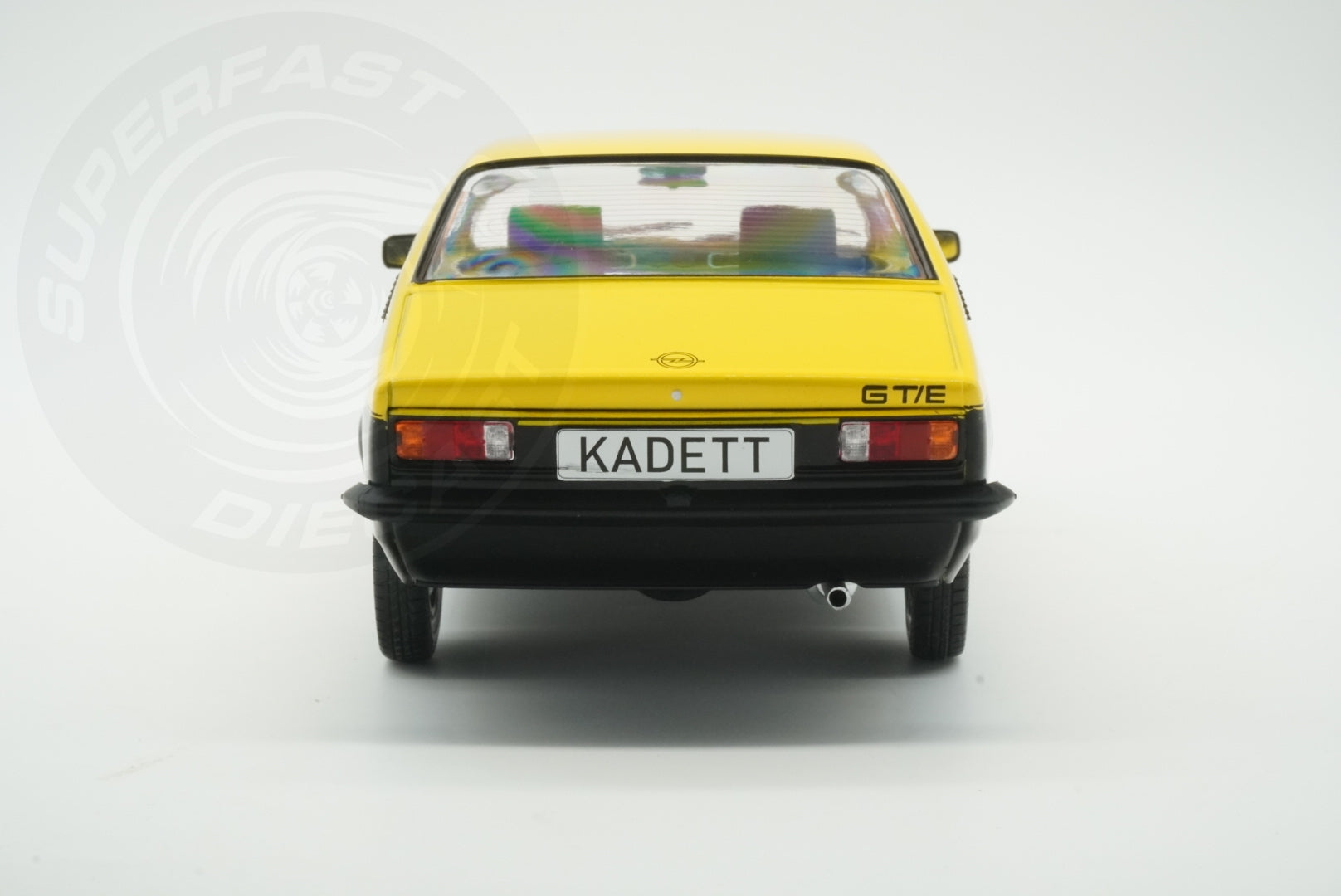 MCG 1:18 Scale Diecast - 1975 Opel Kadett C Coupe GTE in Yellow/Black - MCG18598