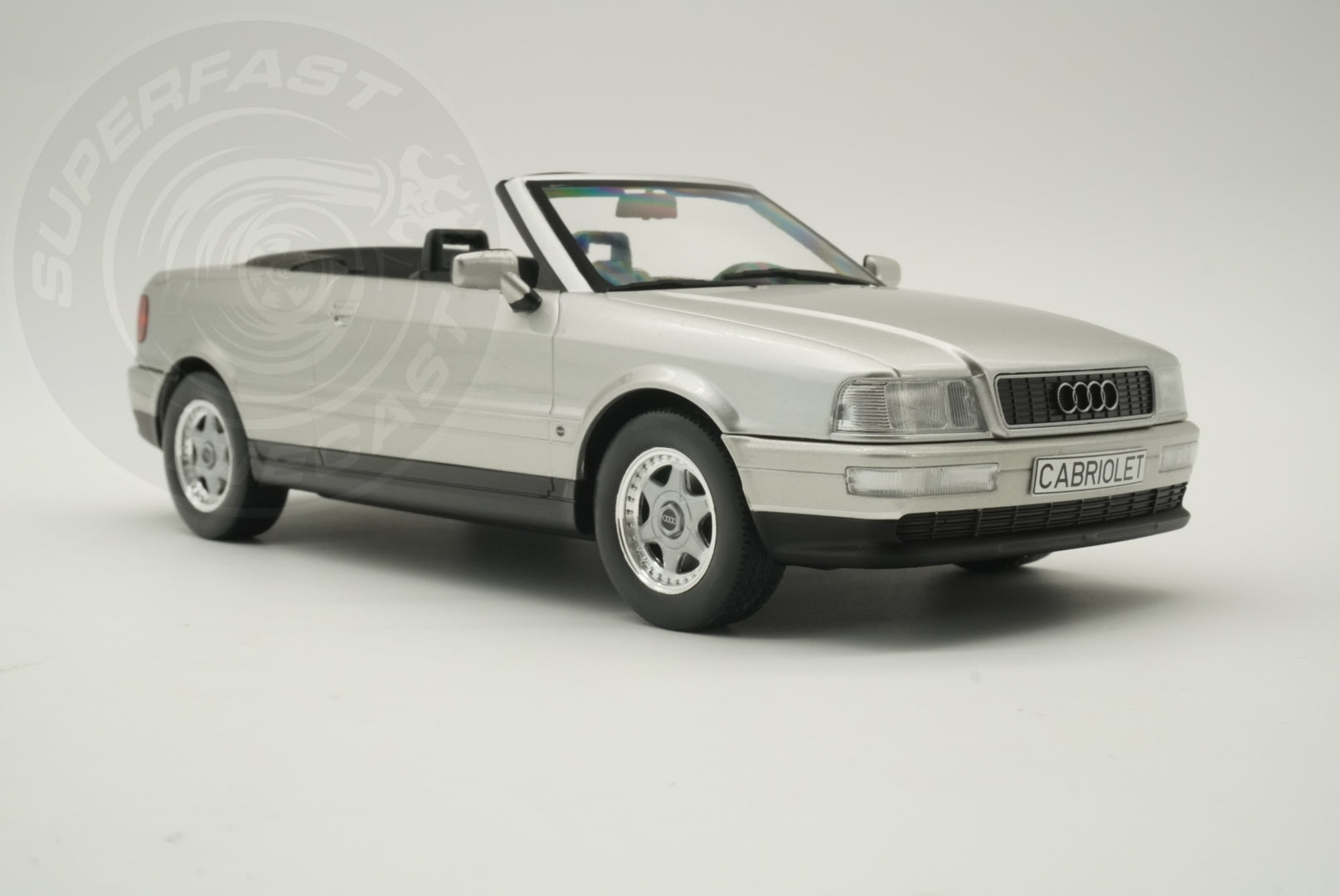 MCG 1:18 Scale Diecast -  1991 Audi 80 Cabriolet, Silver - MCG181225