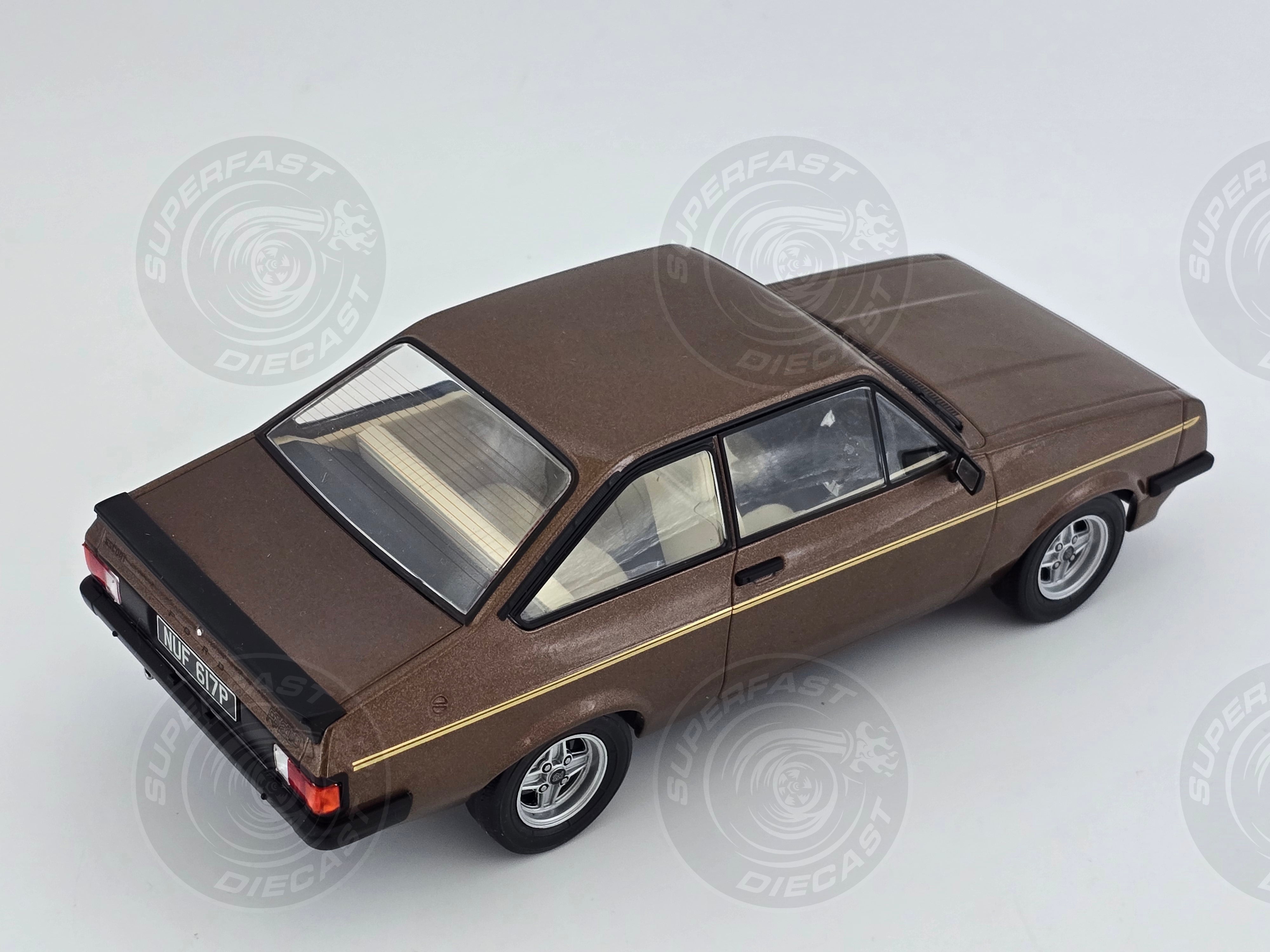 MCG 1:18 Scale Diecast - Ford Escort Mk2 RS 2000 Henry Ford Jnr, Brown- MCG18530