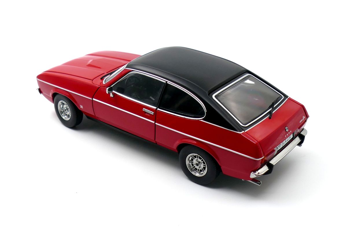 Touring Modelcars 1:18 Scale Diecast - 1974 Ford Capri Mk2 3.0 Ghia, Spanish Red - 18081201