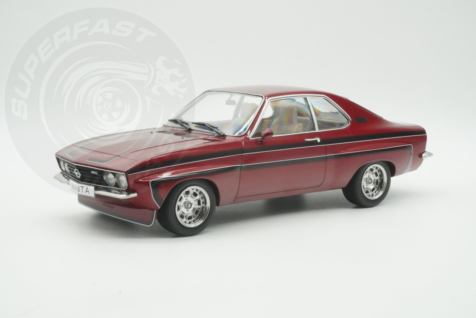 MCG 1:18 Scale Diecast - 1974 Opel Manta A Irmscher, Dark Red - MCG18427