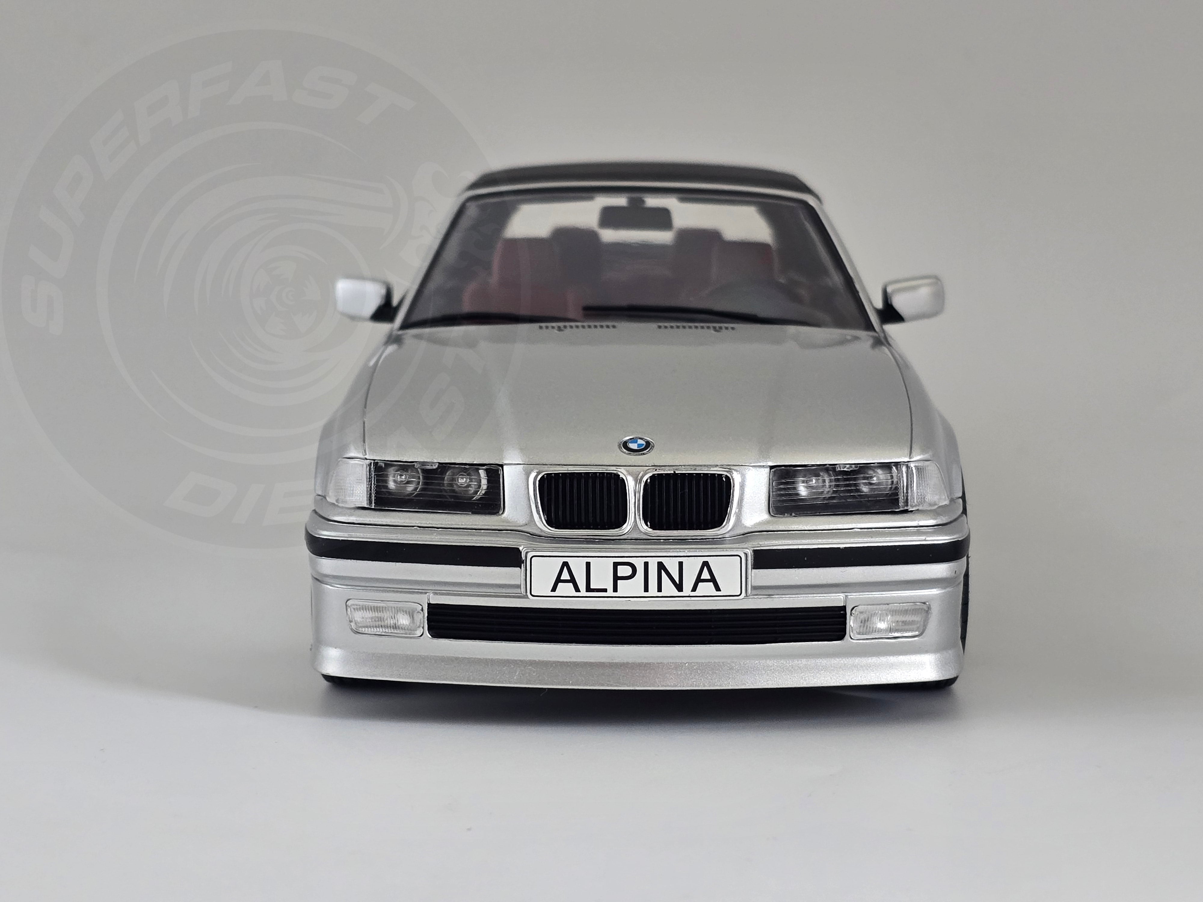 MCG 1:18 Scale Diecast Model, 1996 BMW E36 Alpina B3 3.2 Convertible, Silver