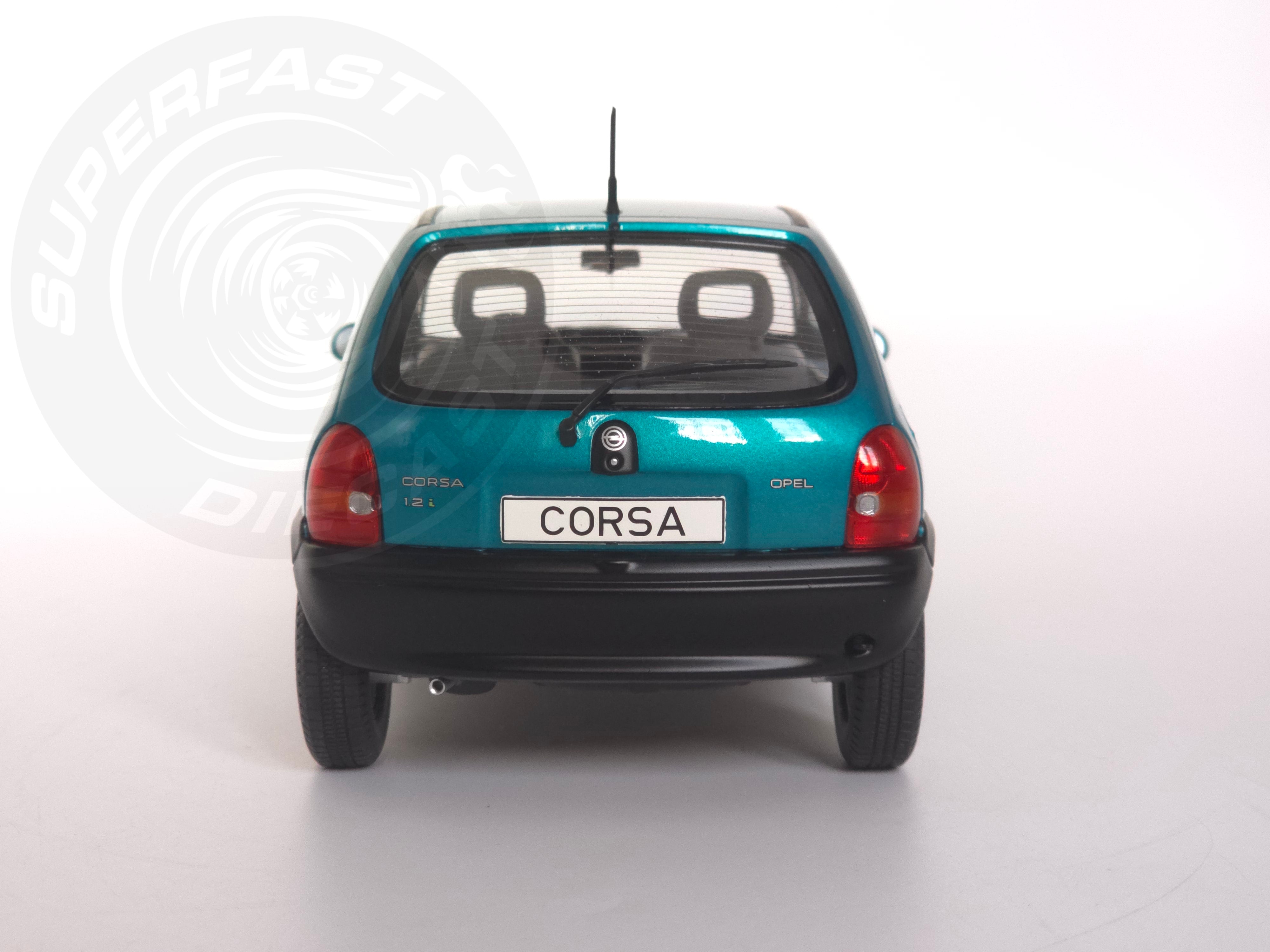 MCG 1:18 Scale Diecast - 1993 Opel Corsa B, Metallic Turquoise - MCG18514