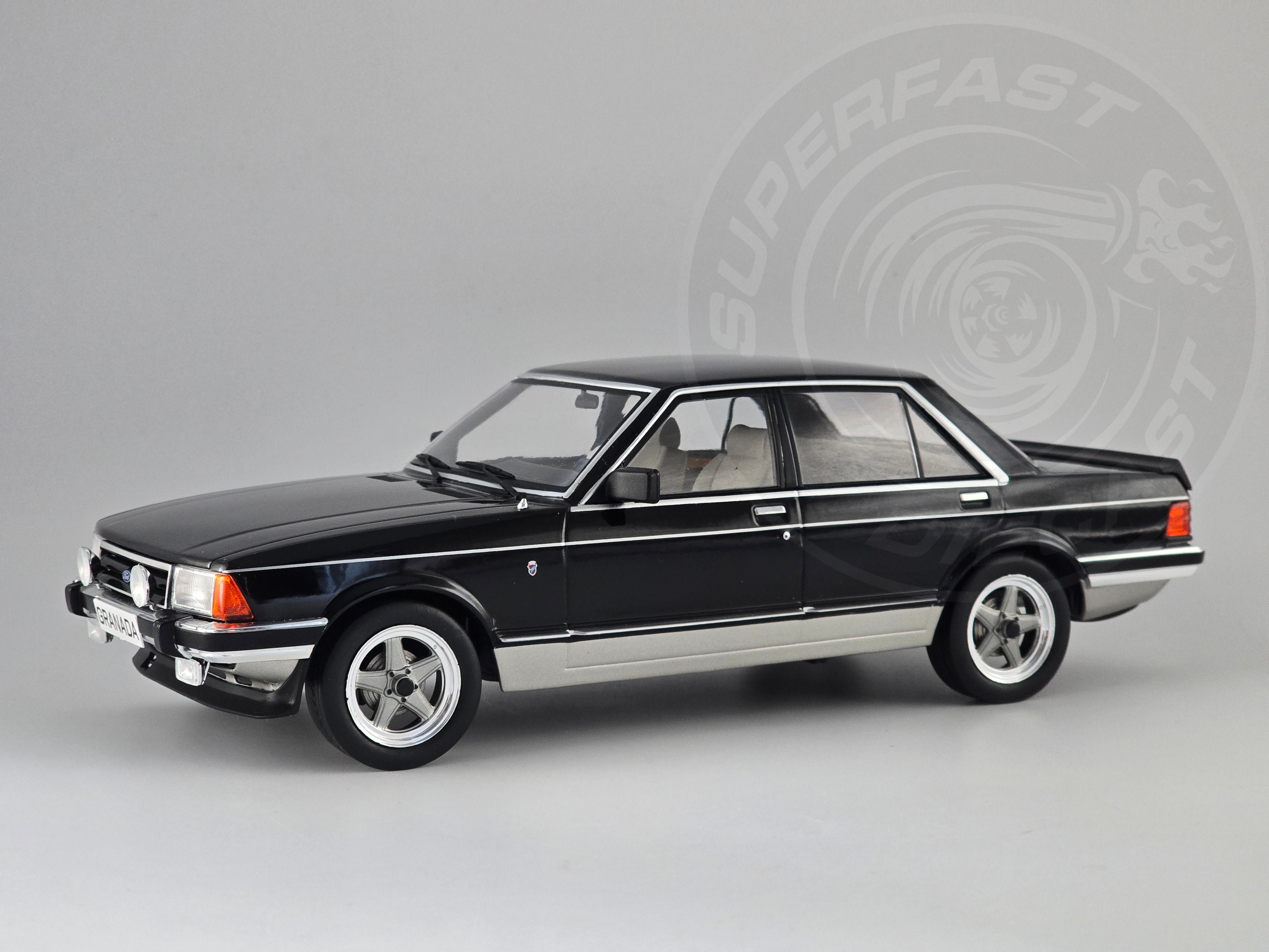 MCG 1:18 Scale Diecast MCG 1:18 Scale Diecast Ford Granada MK II 2.8 Injection, Black/Grey - MCG18536