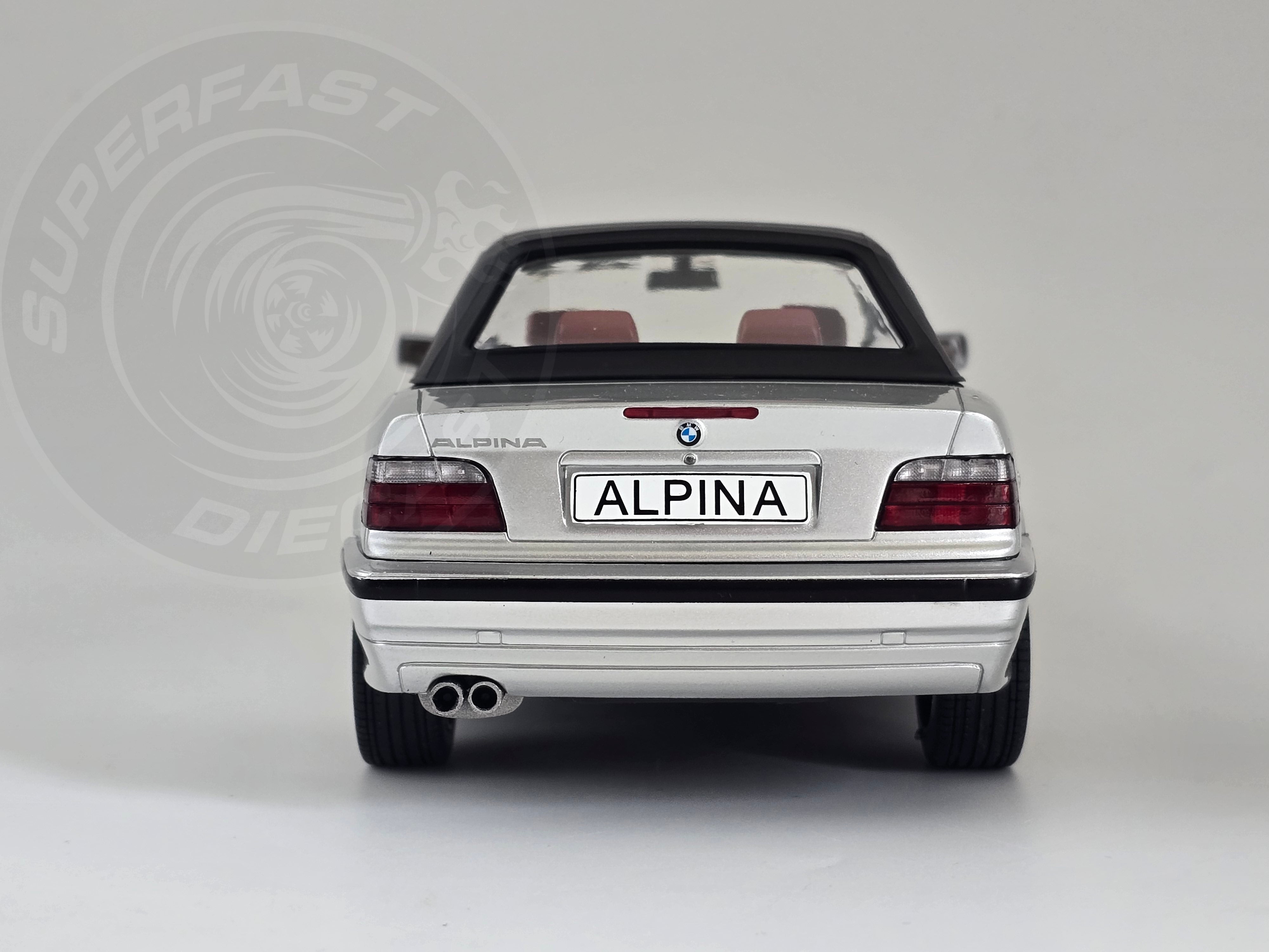 MCG 1:18 Scale Diecast Model, 1996 BMW E36 Alpina B3 3.2 Convertible, Silver