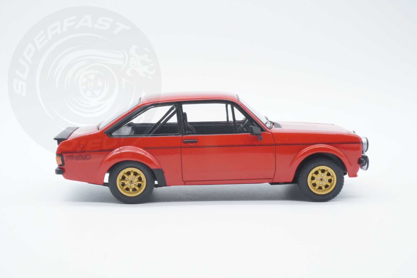 Whitebox 1:24 Scale Diecast Model Car - 1977 Ford Escort Mk2 RS2000, Red - WB124223
